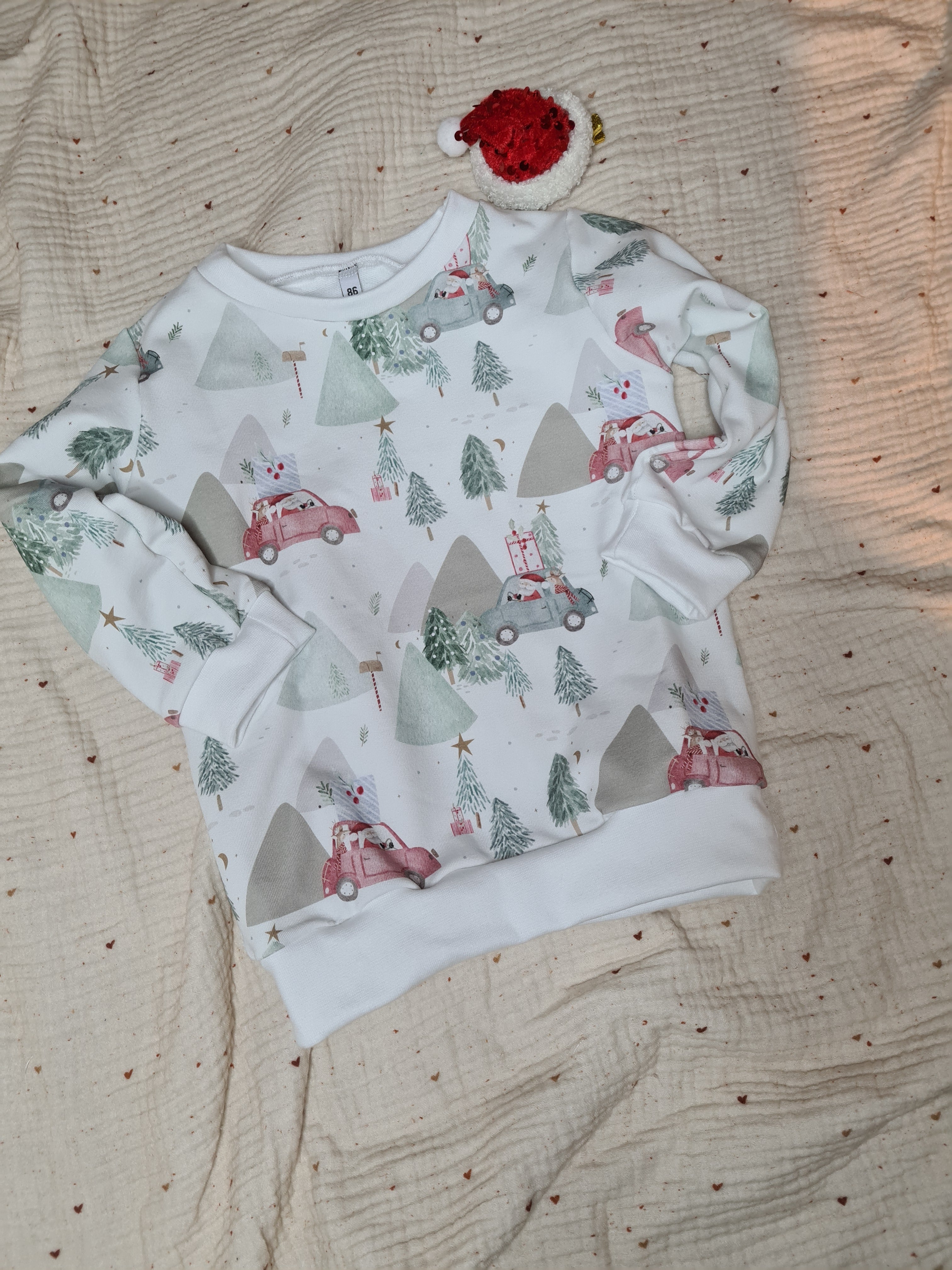 Oversize Pullover "Weihnachtsauto"