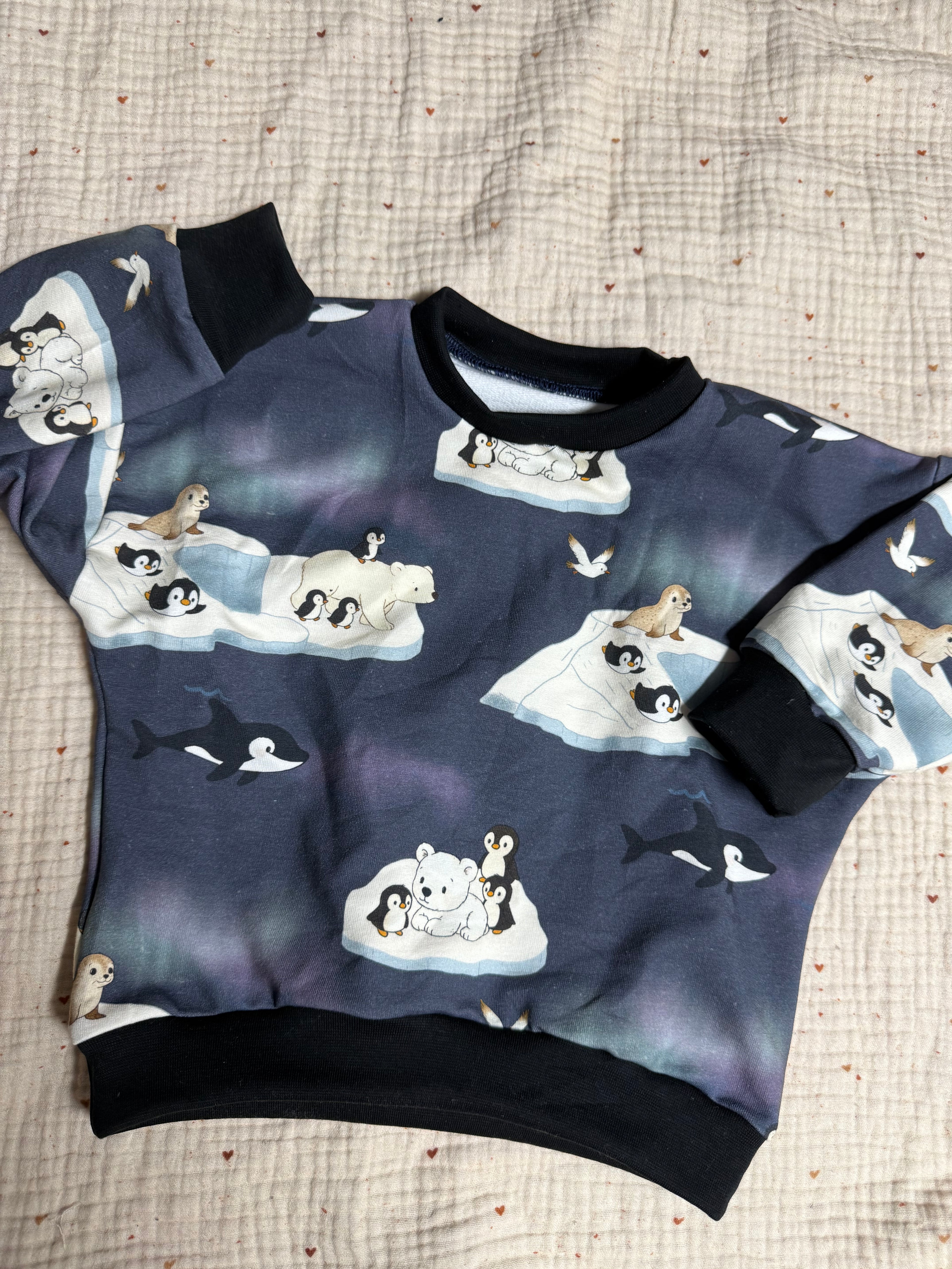 Pull oversize animaux polaires