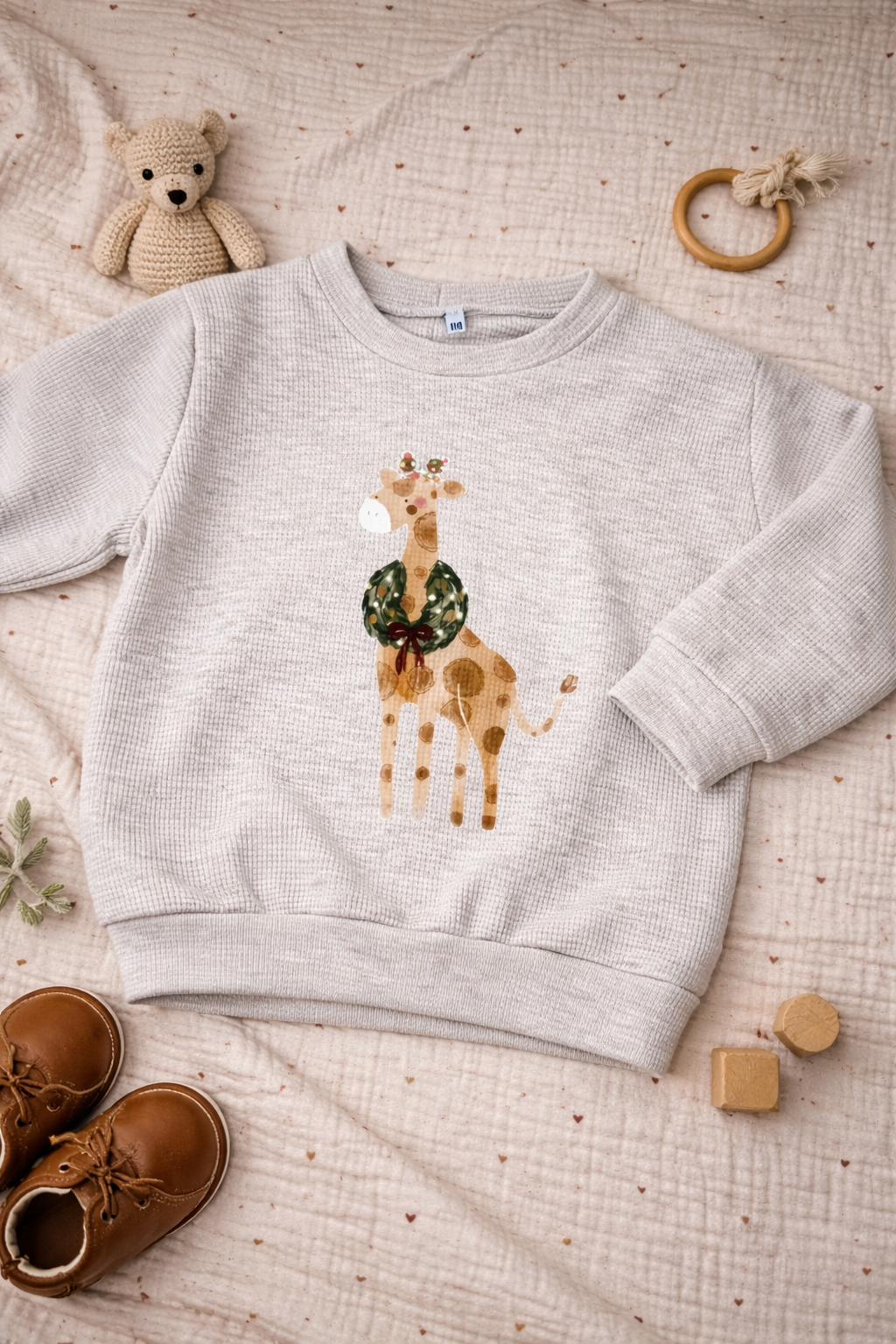 Oversize Pullover Weihnachtsgiraffe