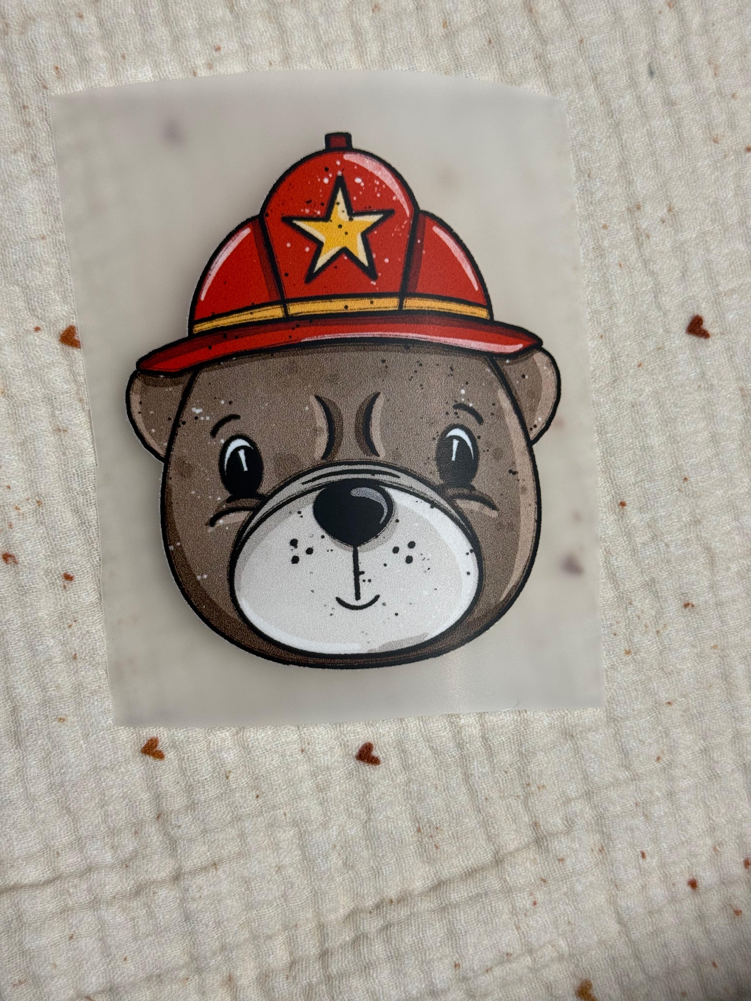 Bügelbild "Bär Feuerwehr