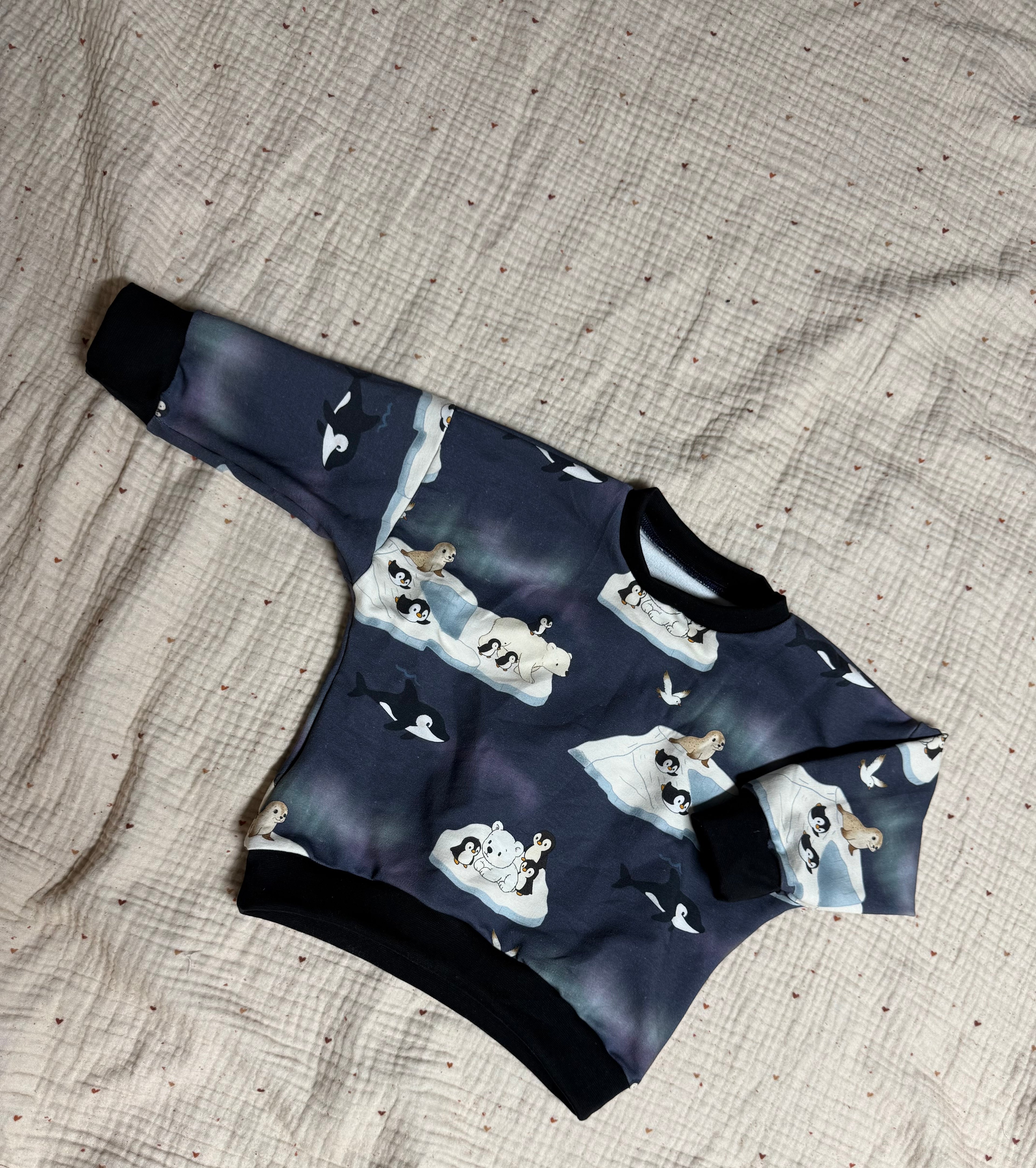 Pull oversize animaux polaires