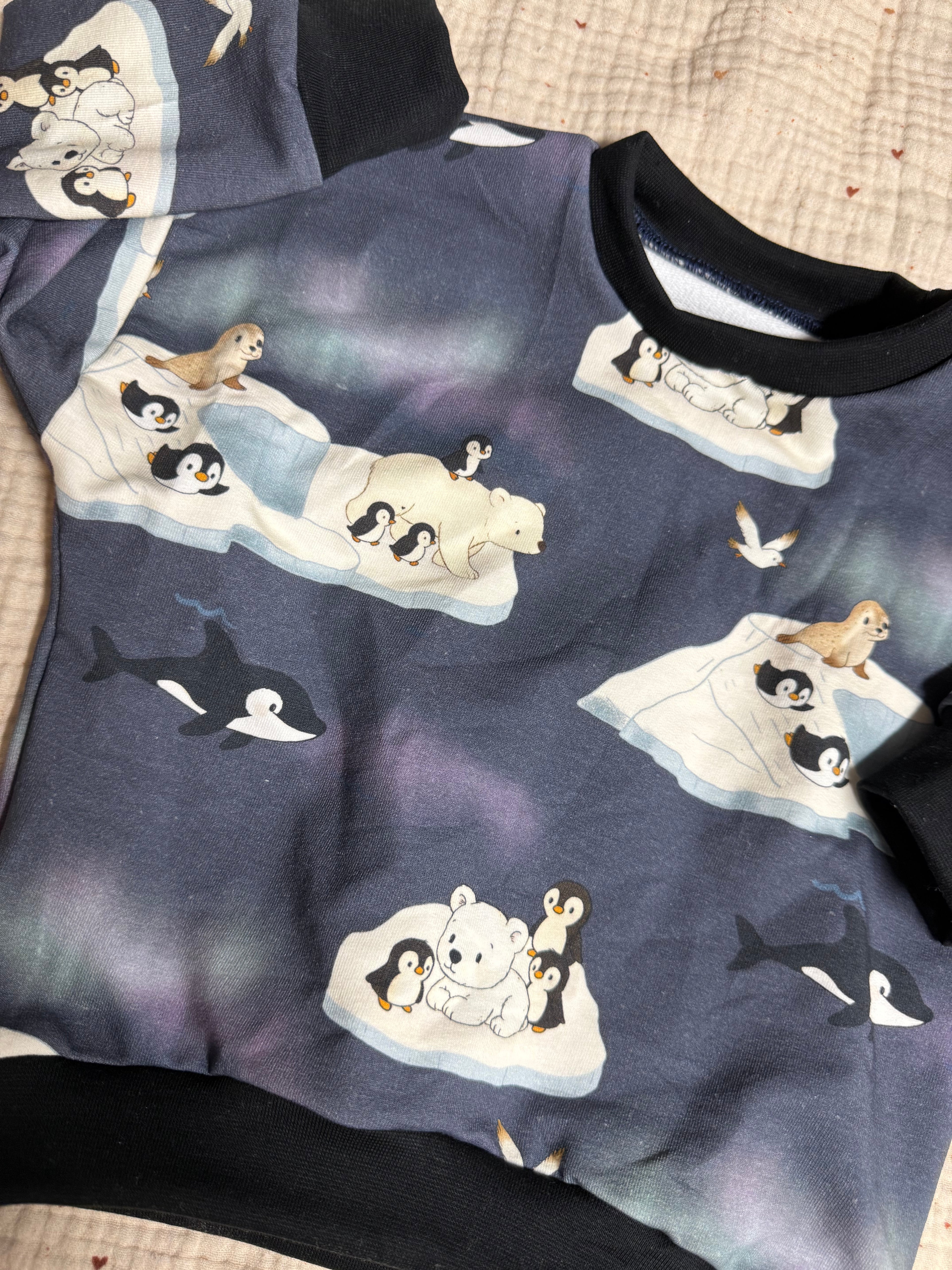 Pull oversize animaux polaires