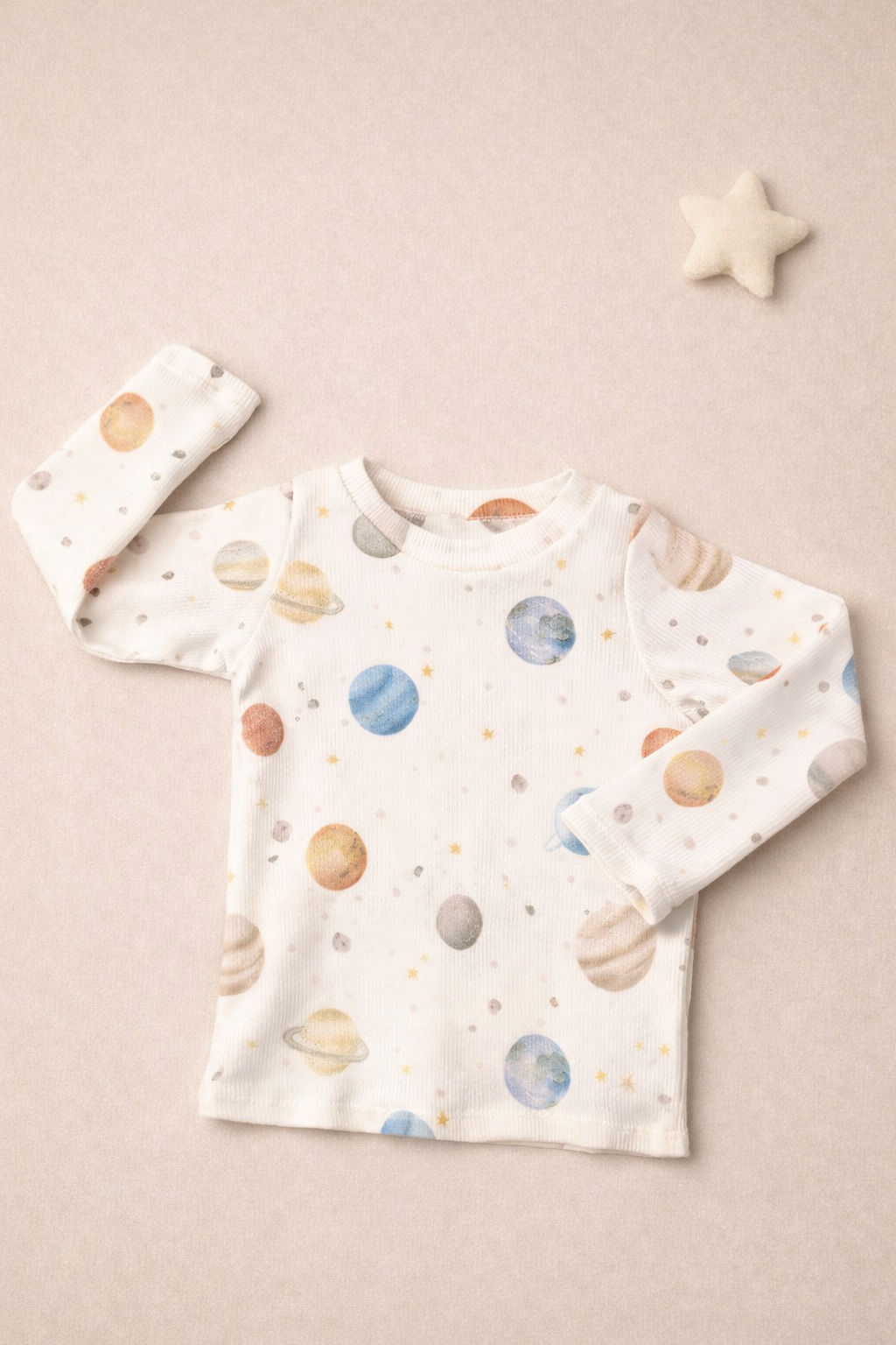 T-shirt côtelé Planètes