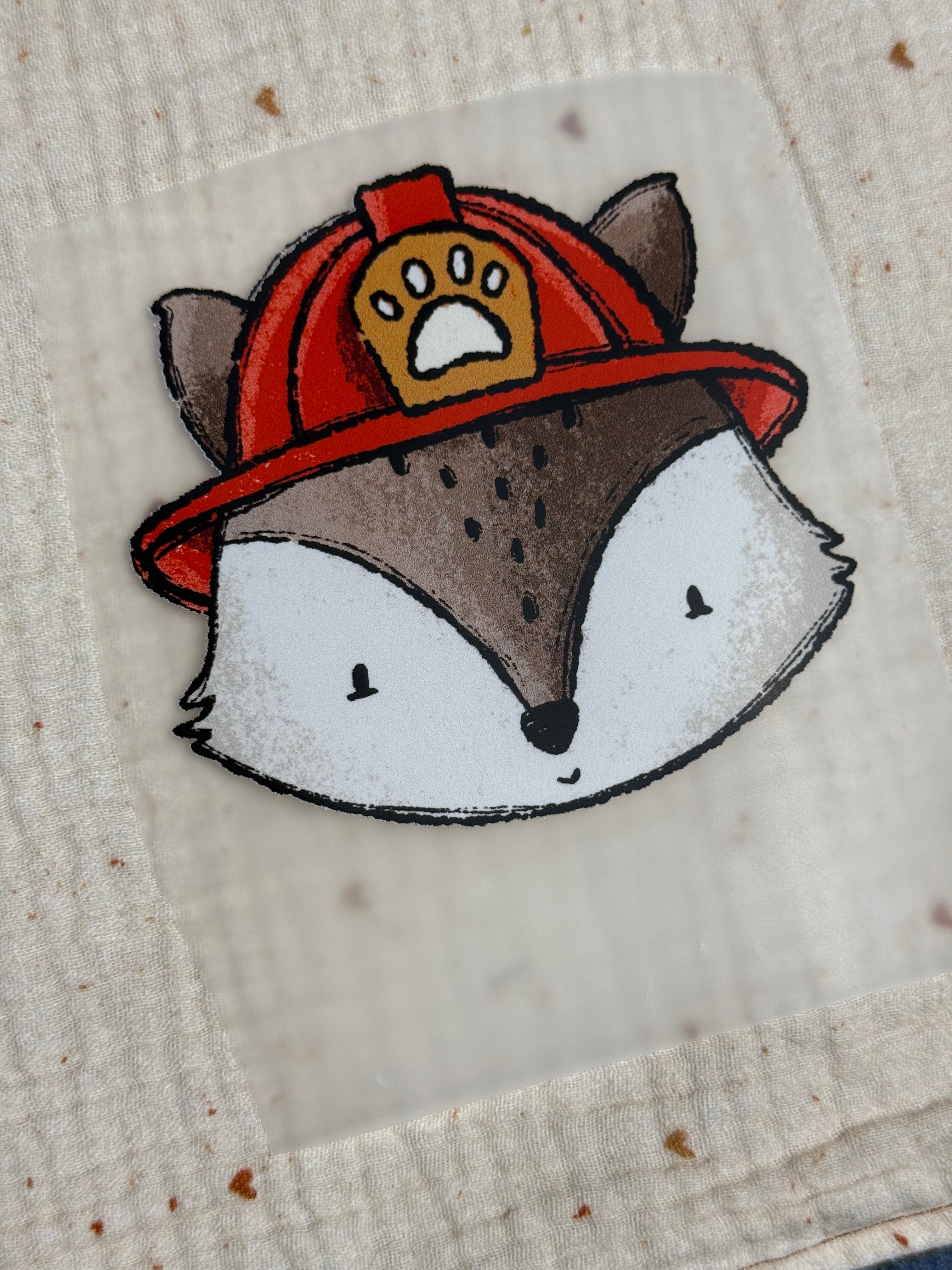 Bügelbild "Fuchs Feuerwehr"