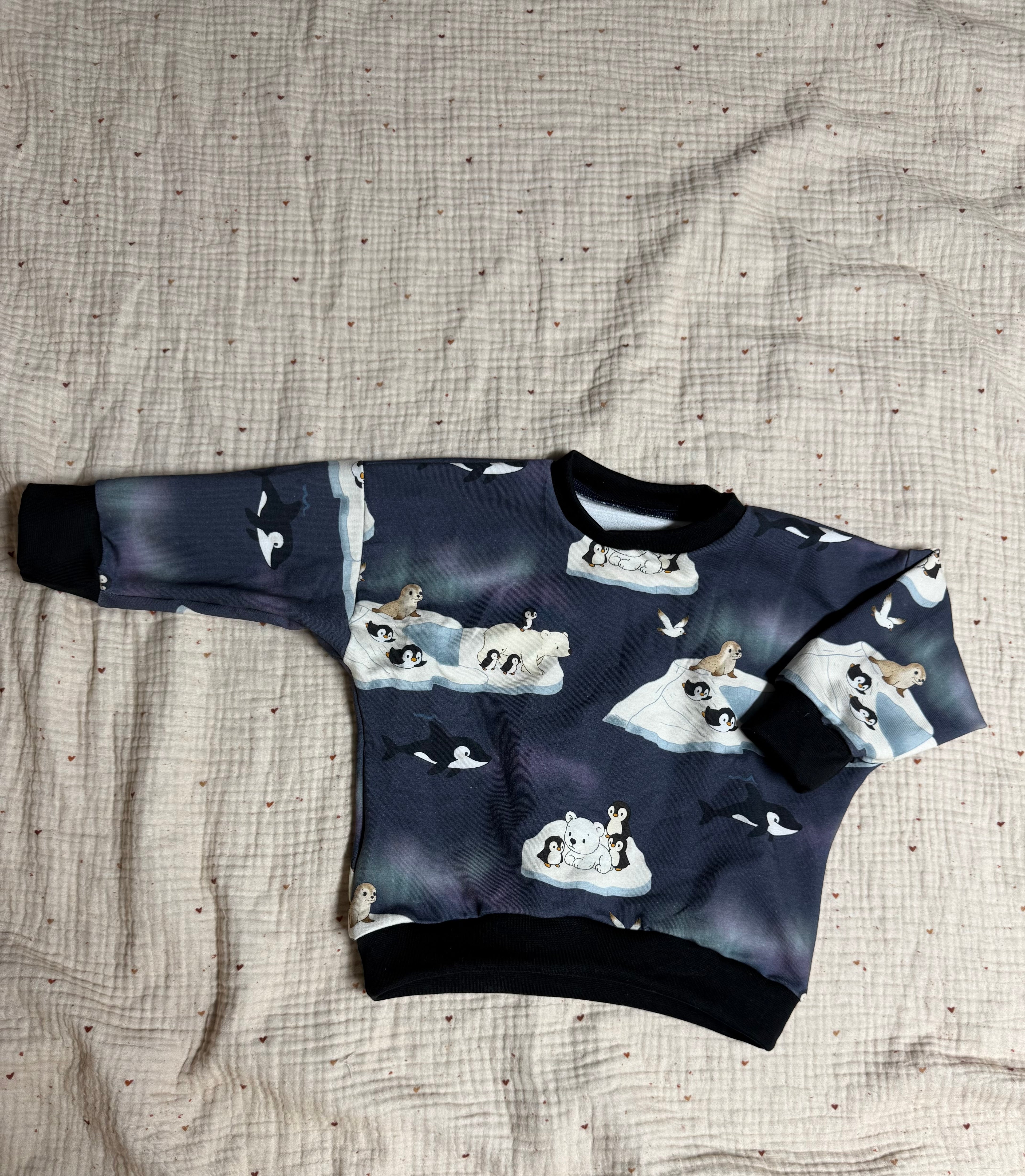 Pull oversize animaux polaires