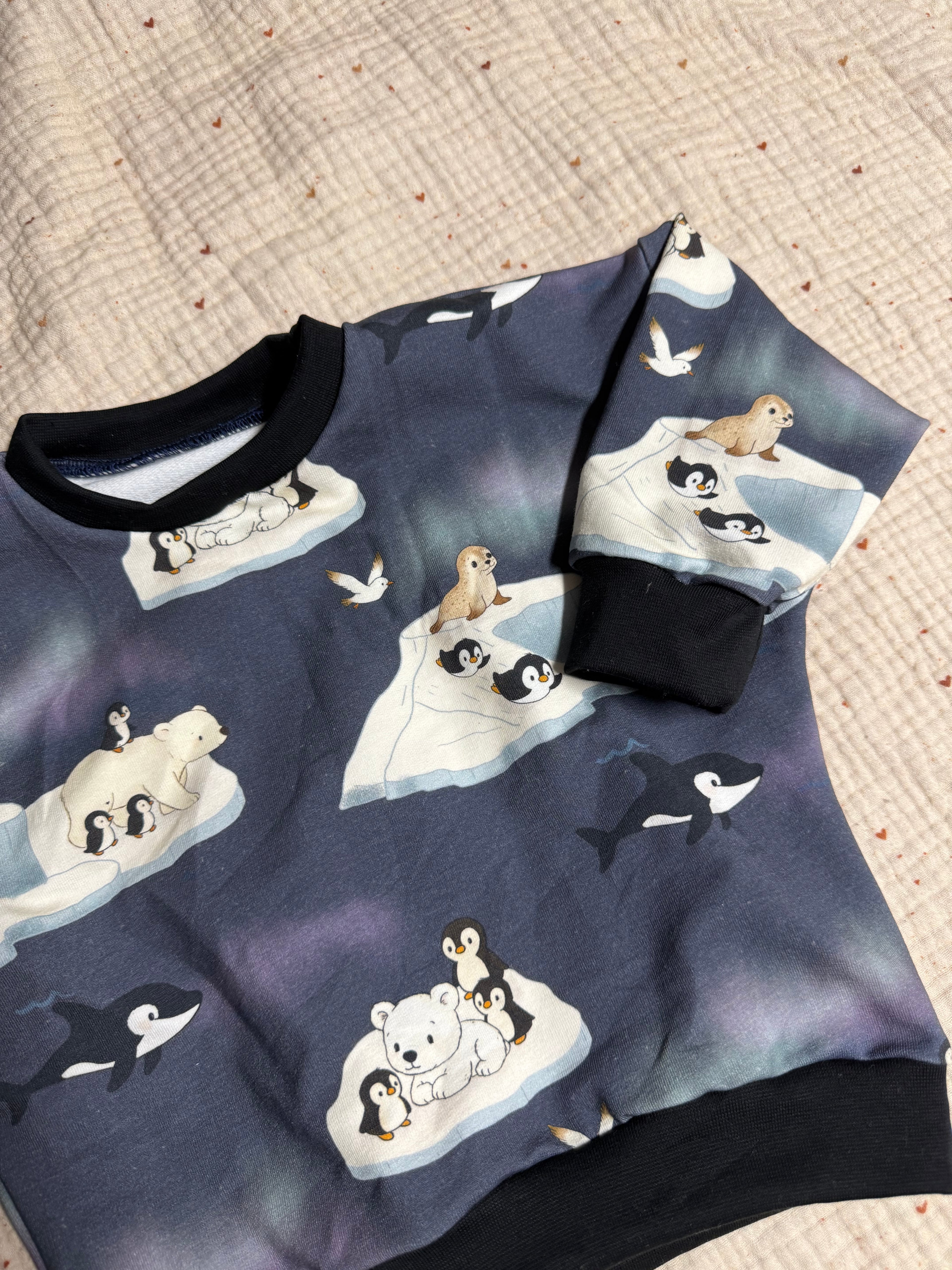 Pull oversize animaux polaires
