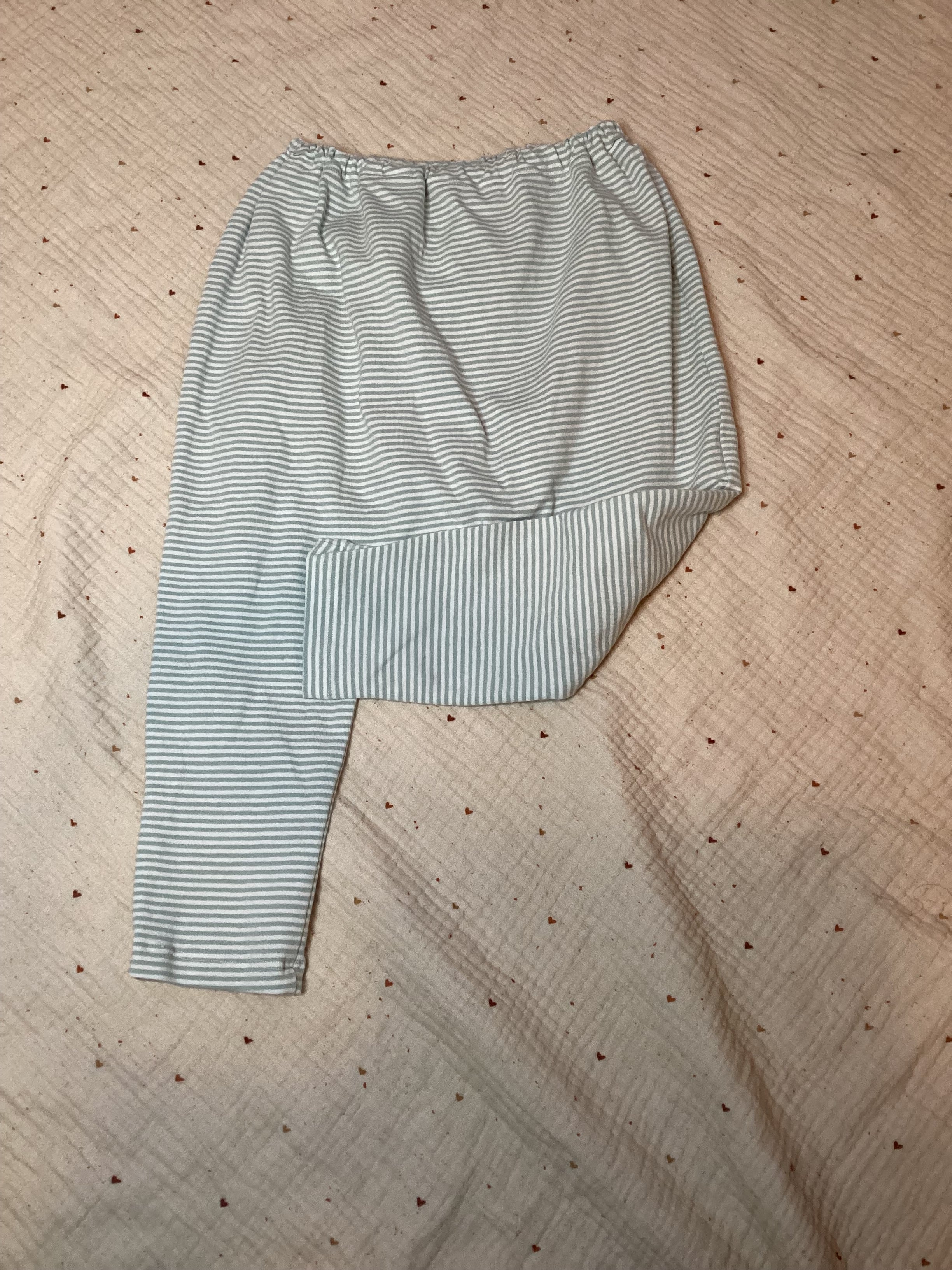 Legging bleu clair rayé