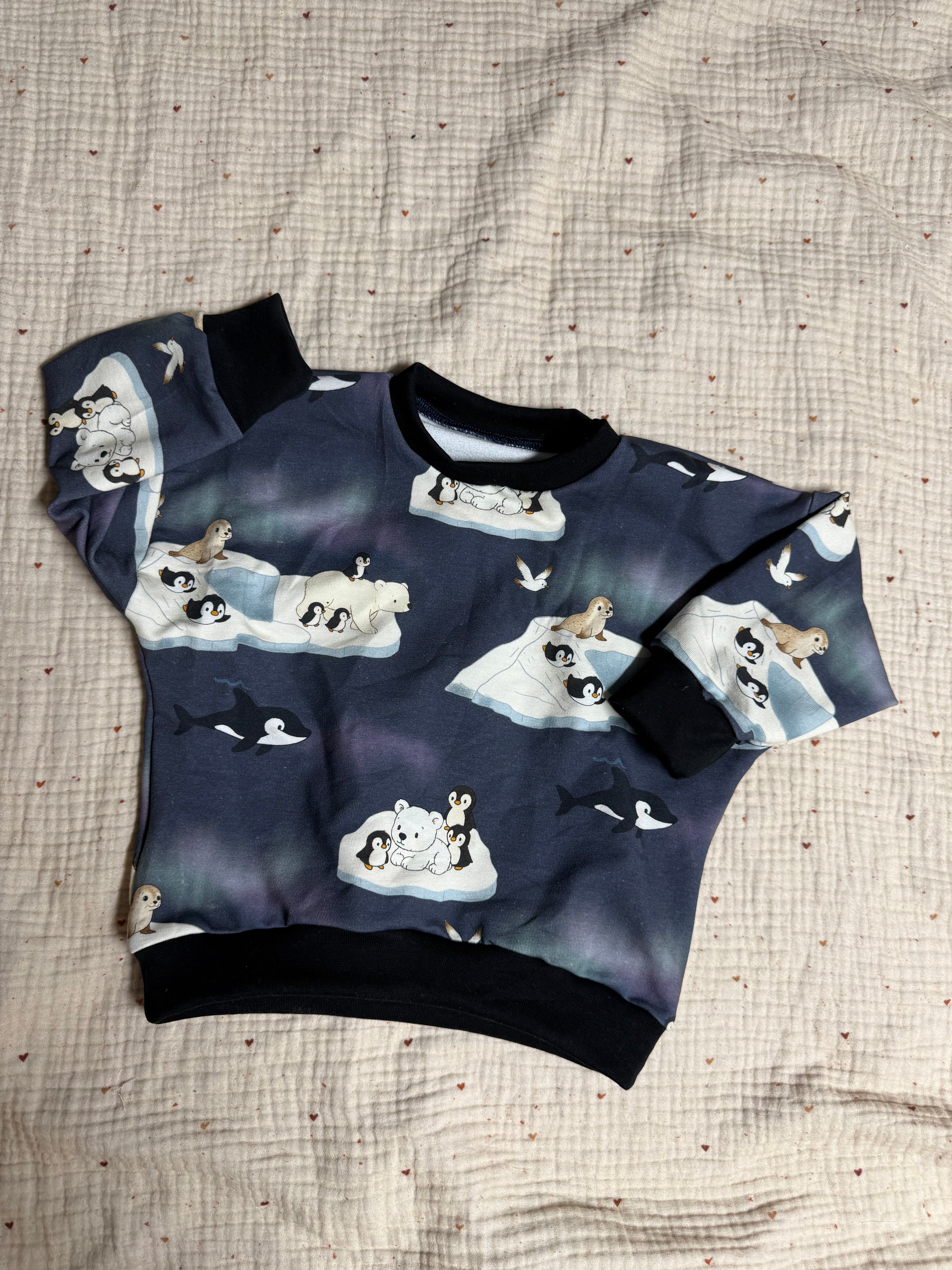 Pull oversize animaux polaires