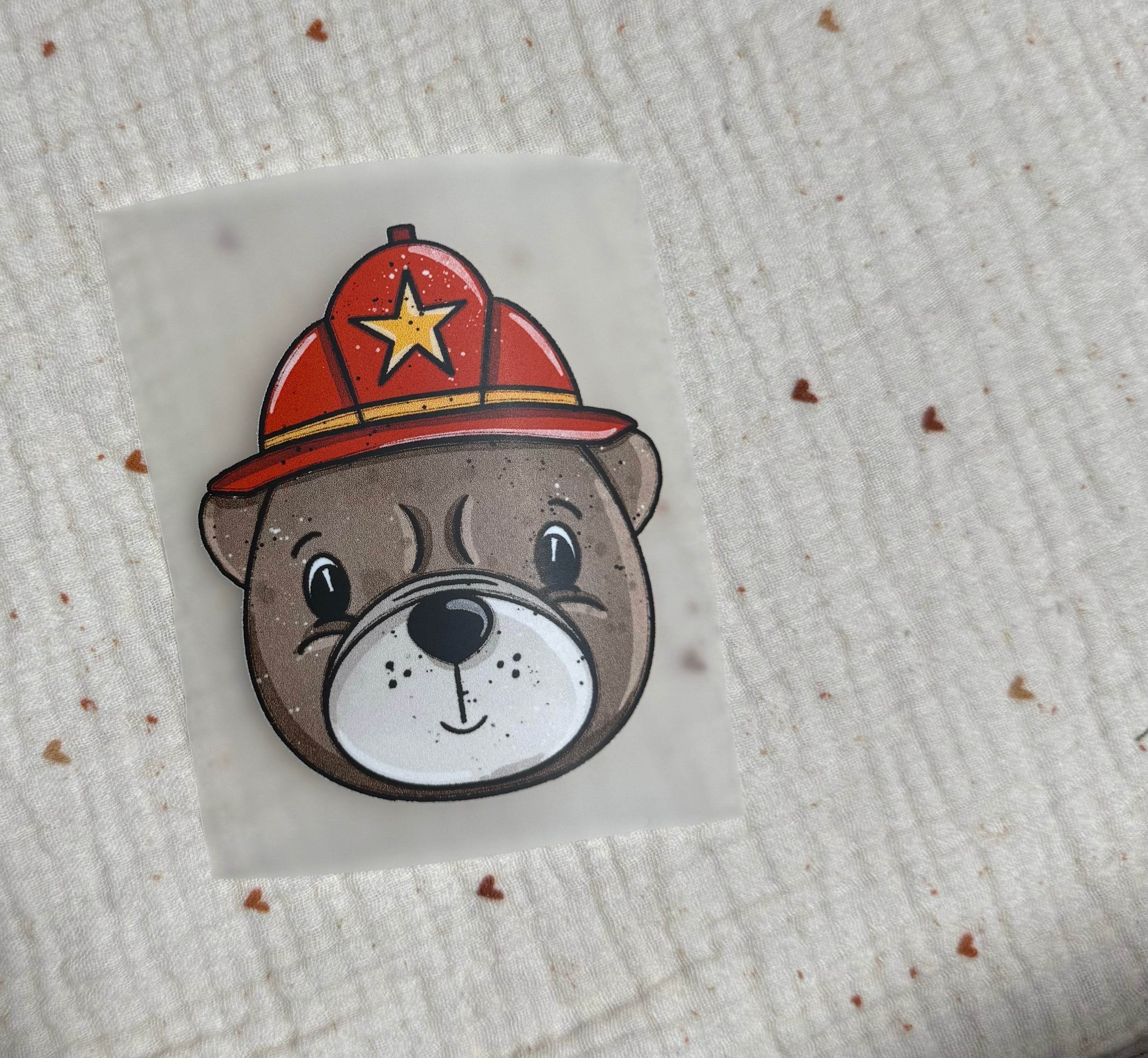 Bügelbild "Bär Feuerwehr