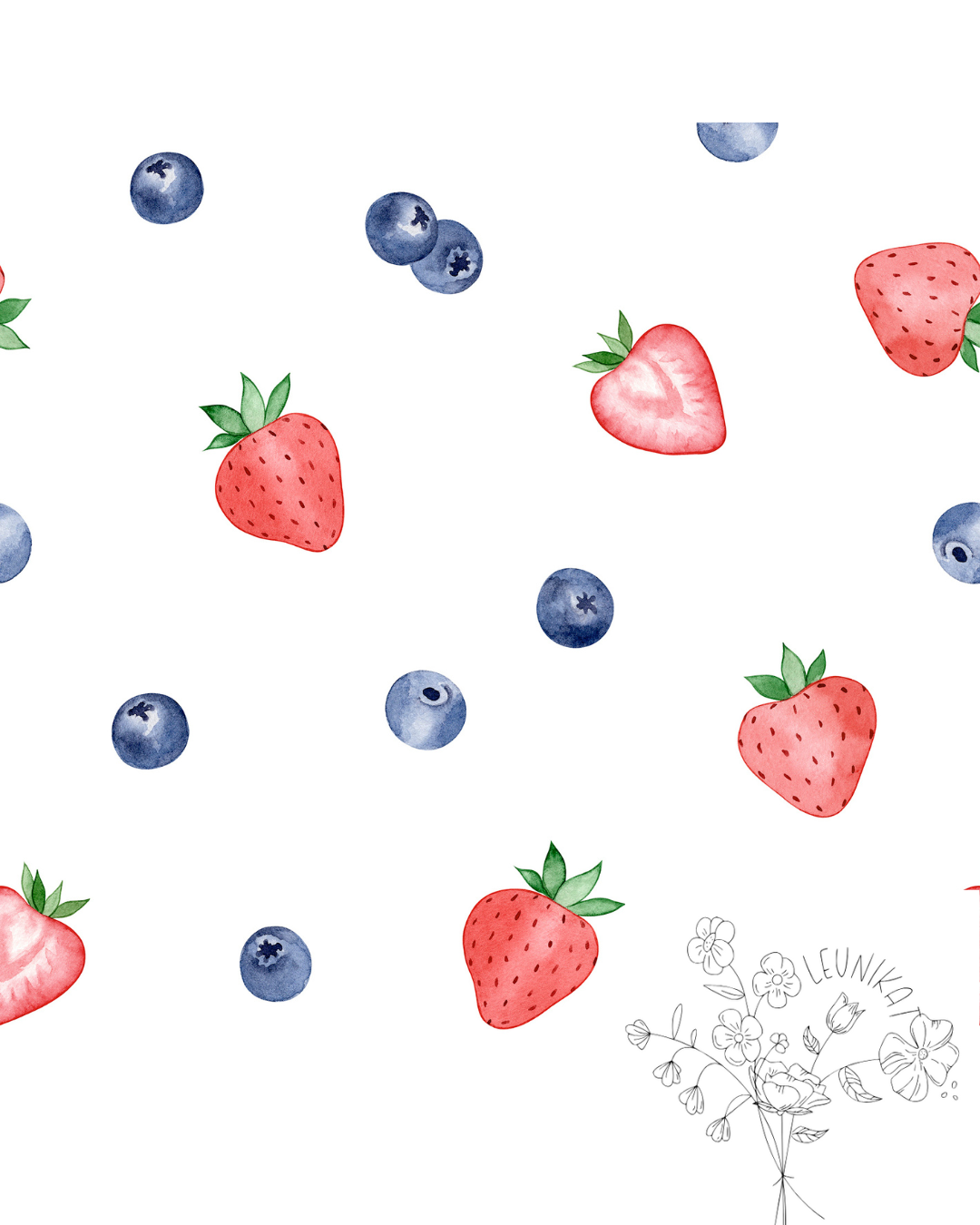 Blaubeeren und Erdbeeren