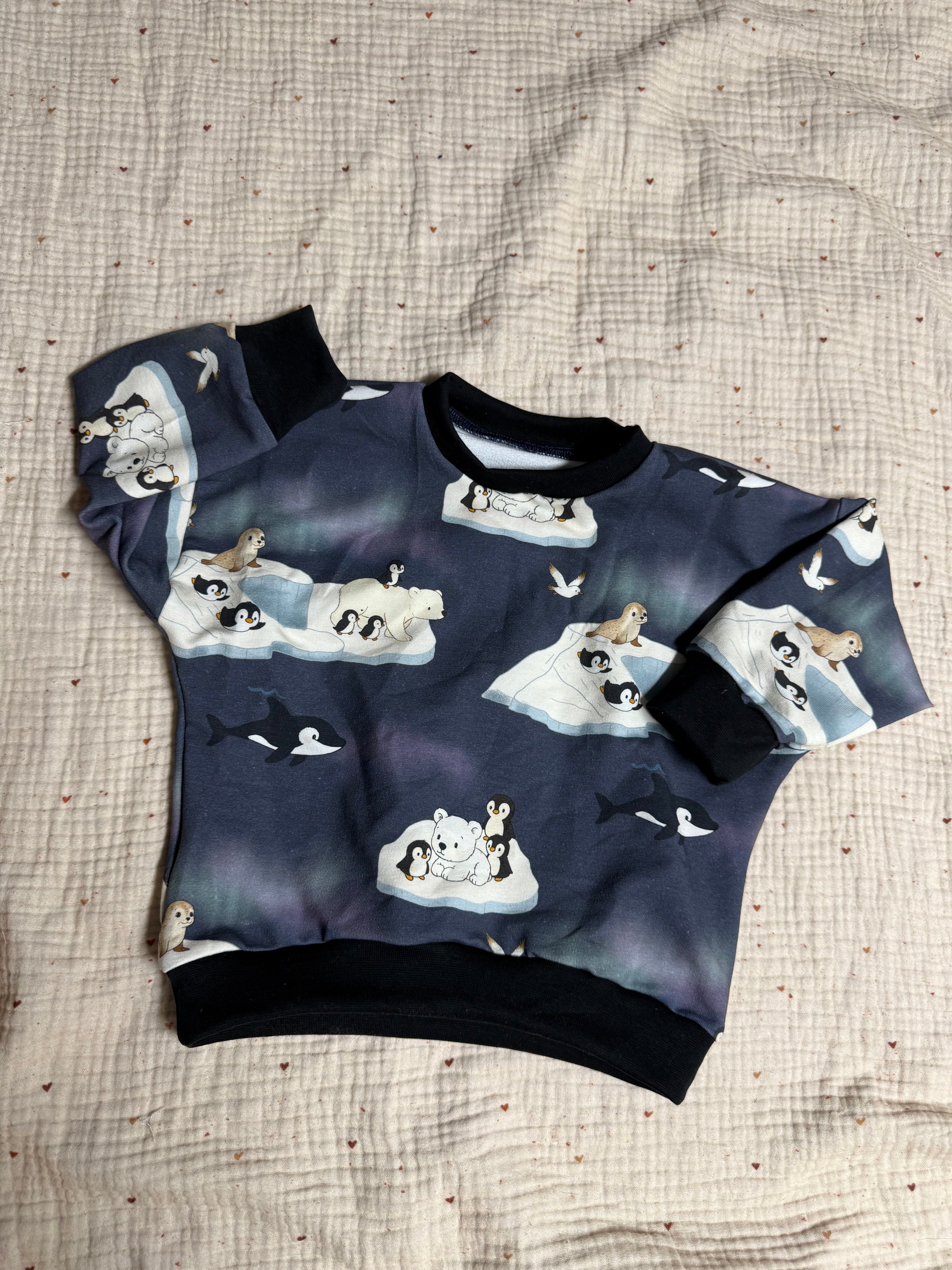 Pull oversize animaux polaires