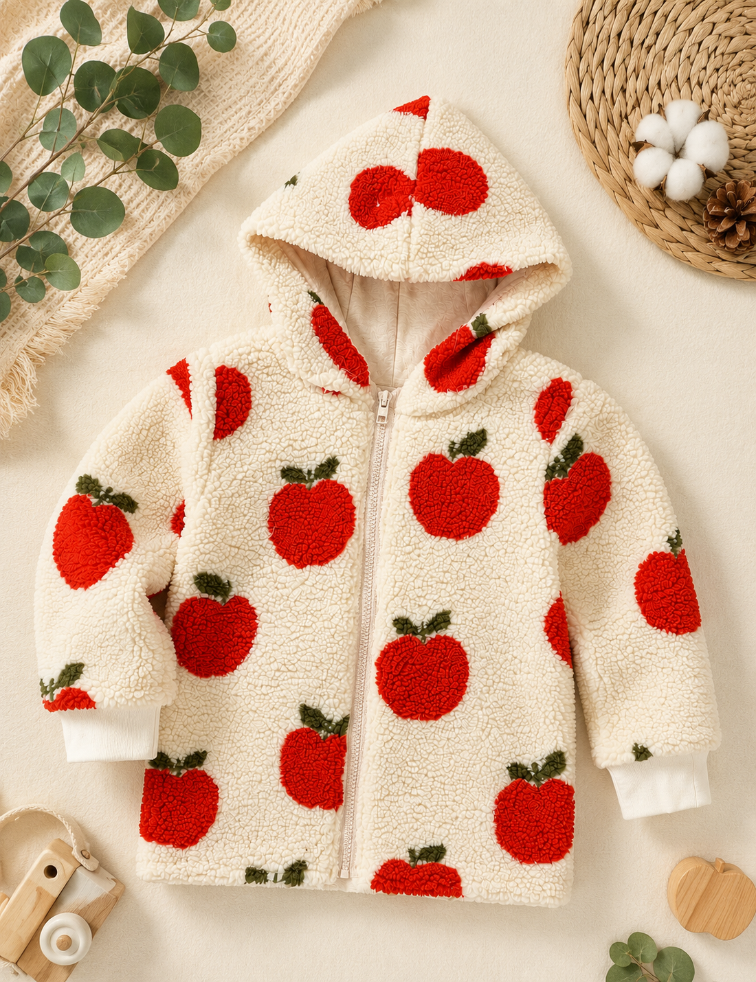 Teddyjacke Apfel