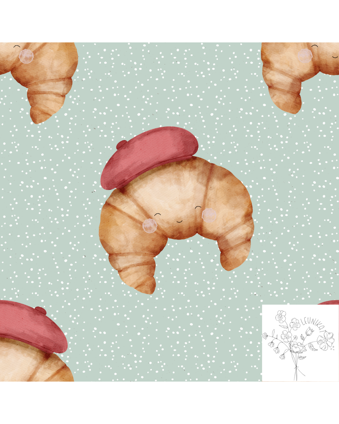 Croissant mit roter Mütze