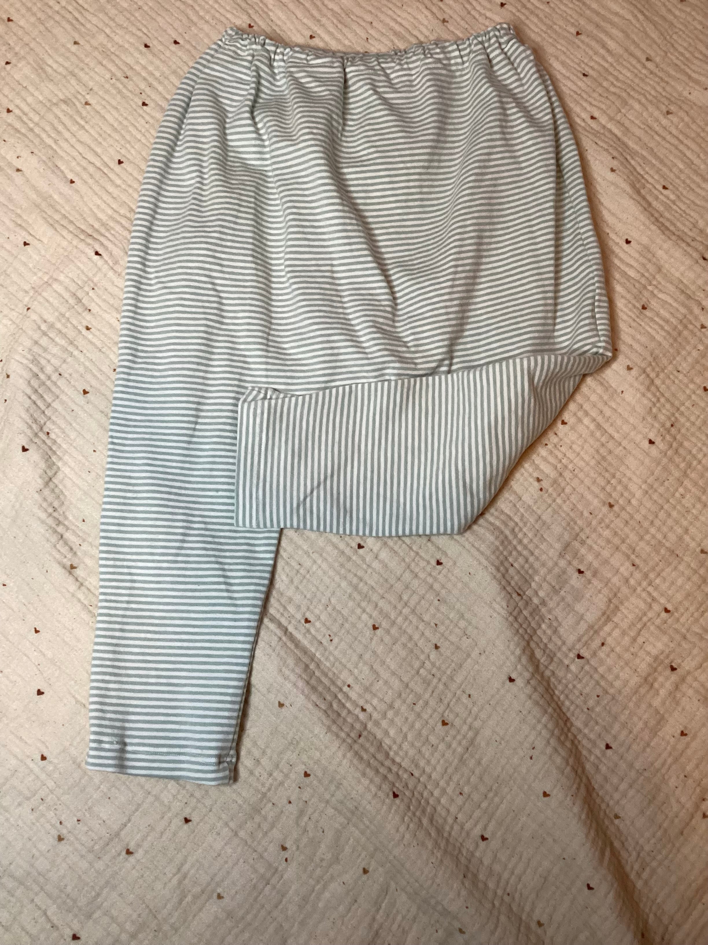 Legging bleu clair rayé