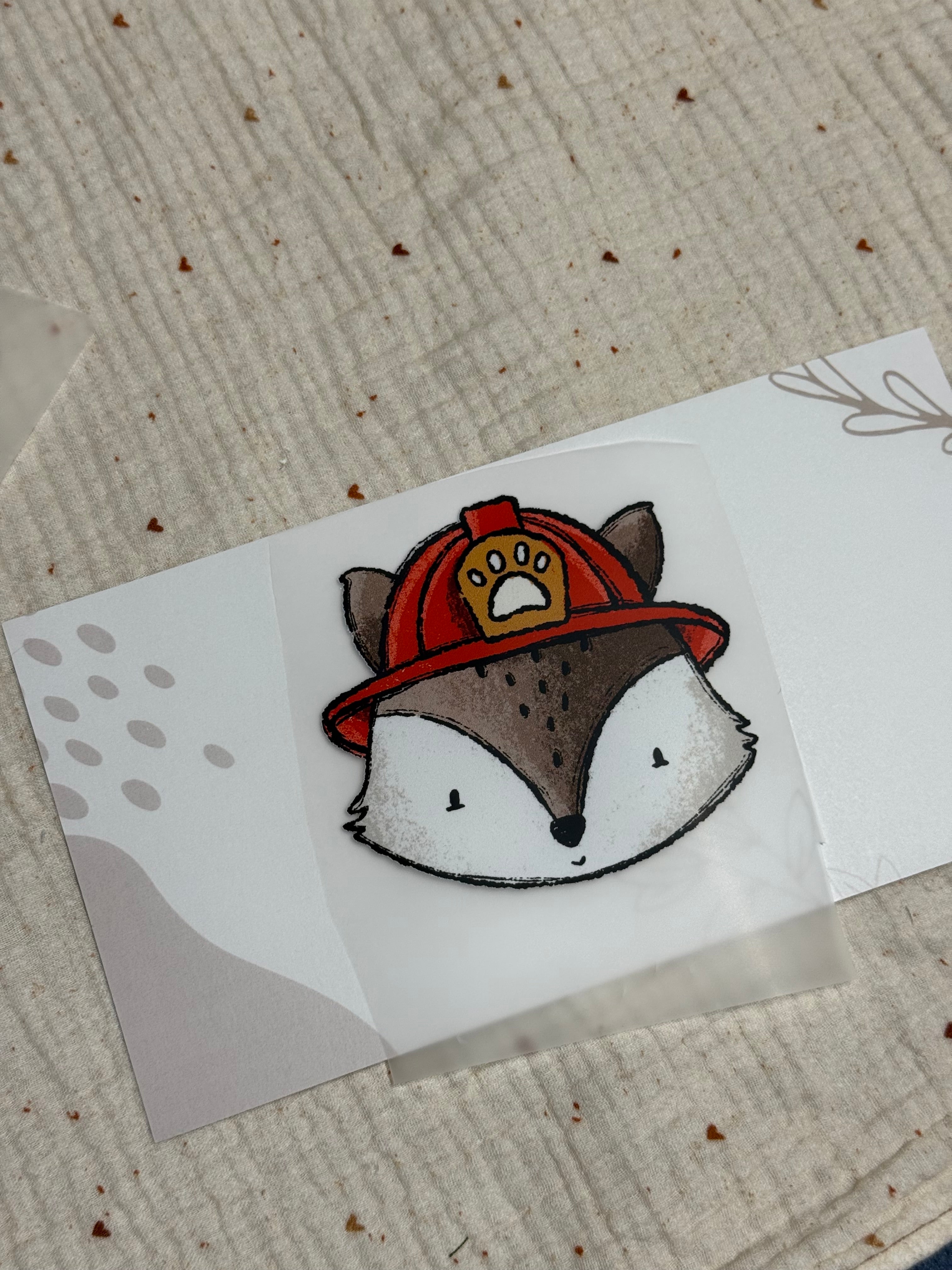 Bügelbild "Fuchs Feuerwehr"