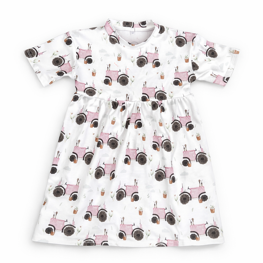 Kleid Traktor rosa