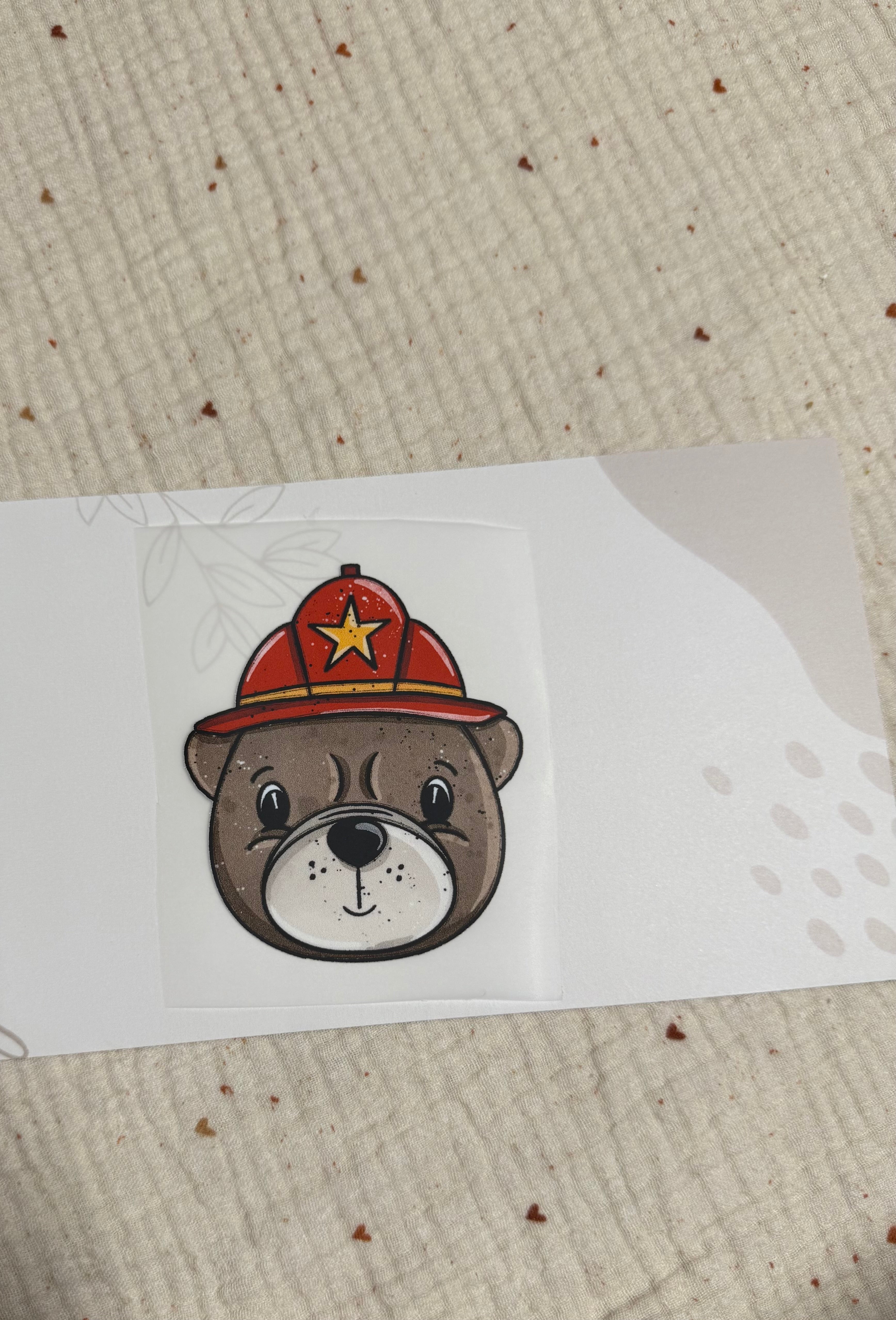 Bügelbild "Bär Feuerwehr