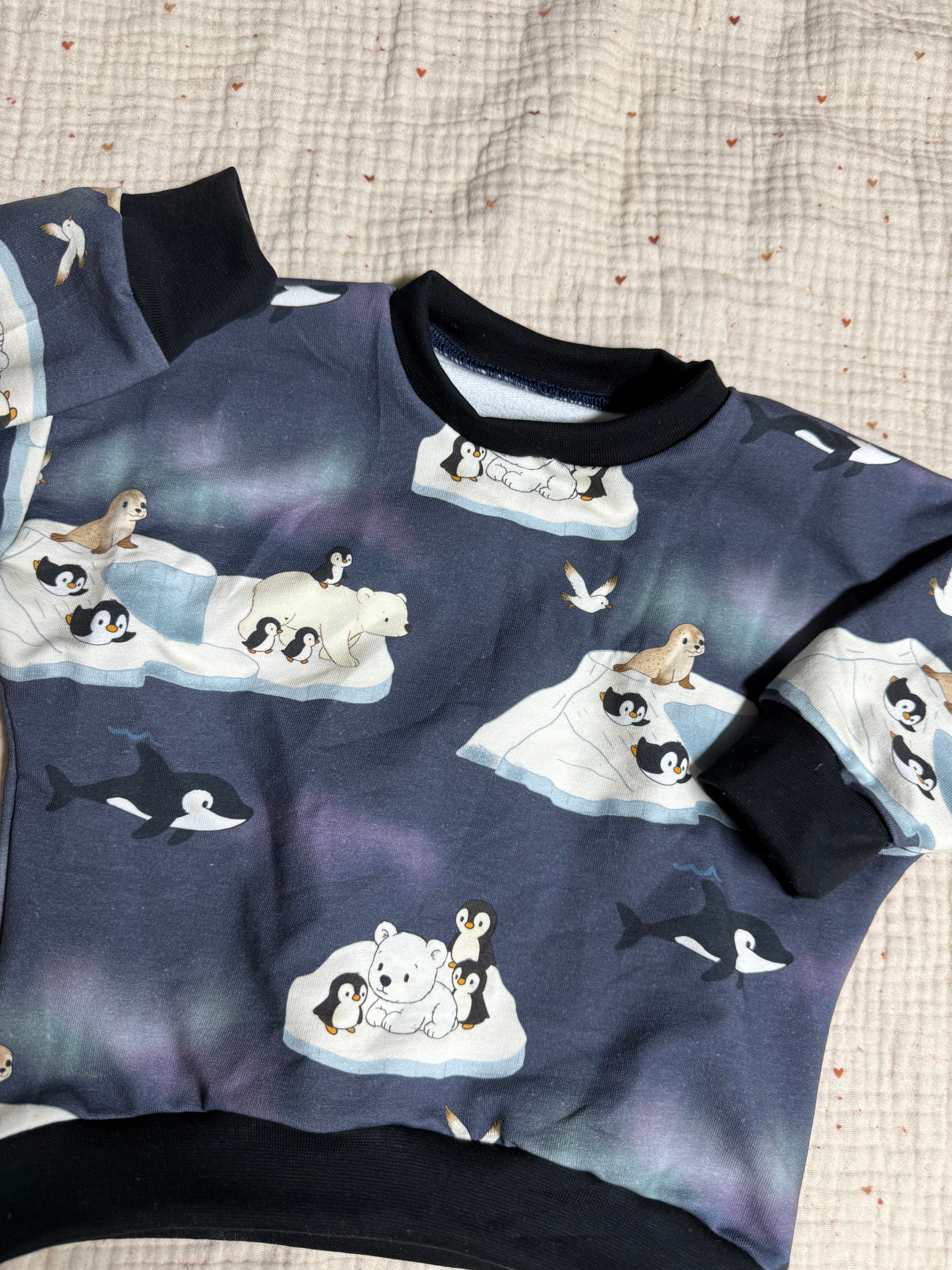 Pull oversize animaux polaires