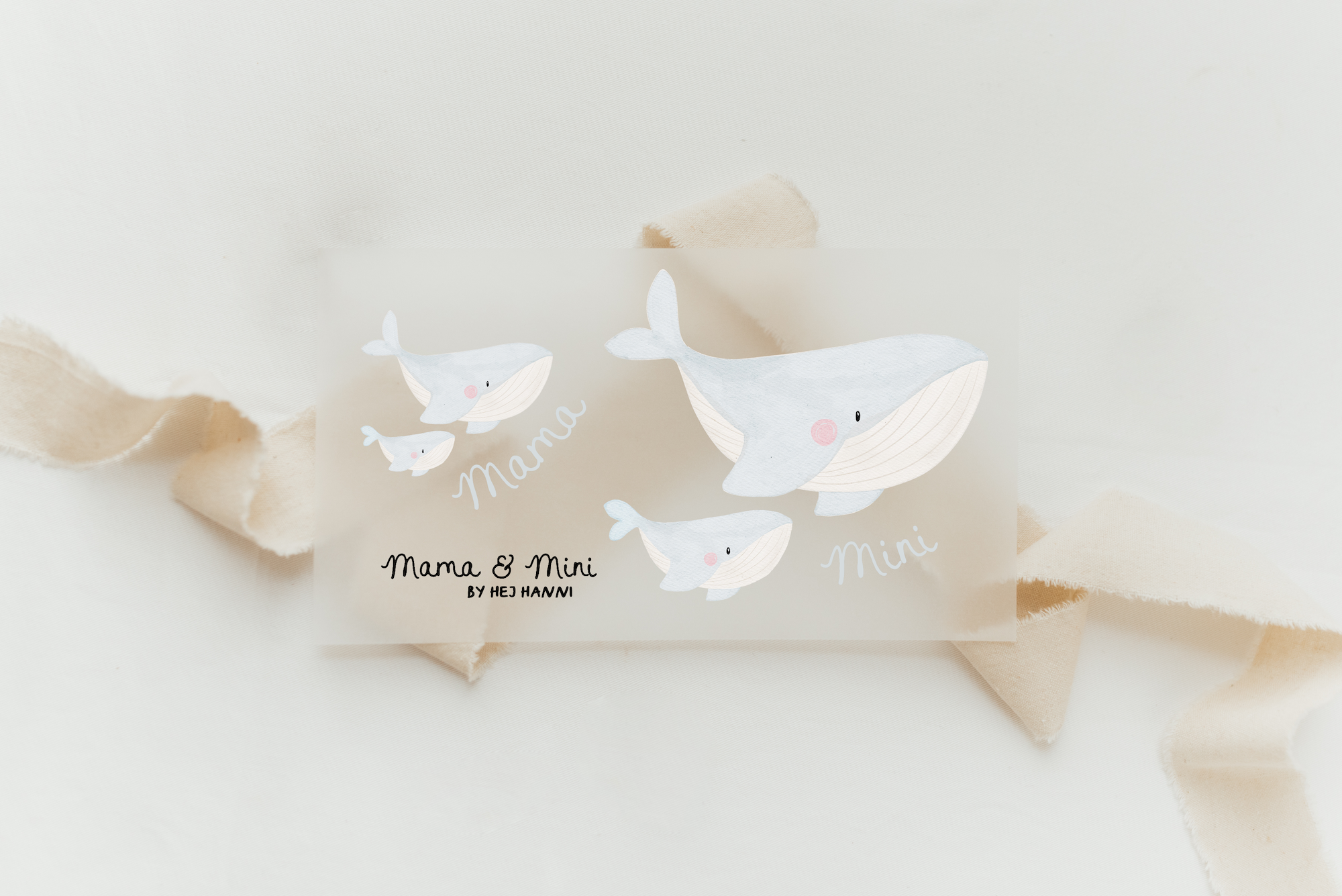 Bügelbild "Mama & Mini Wal"