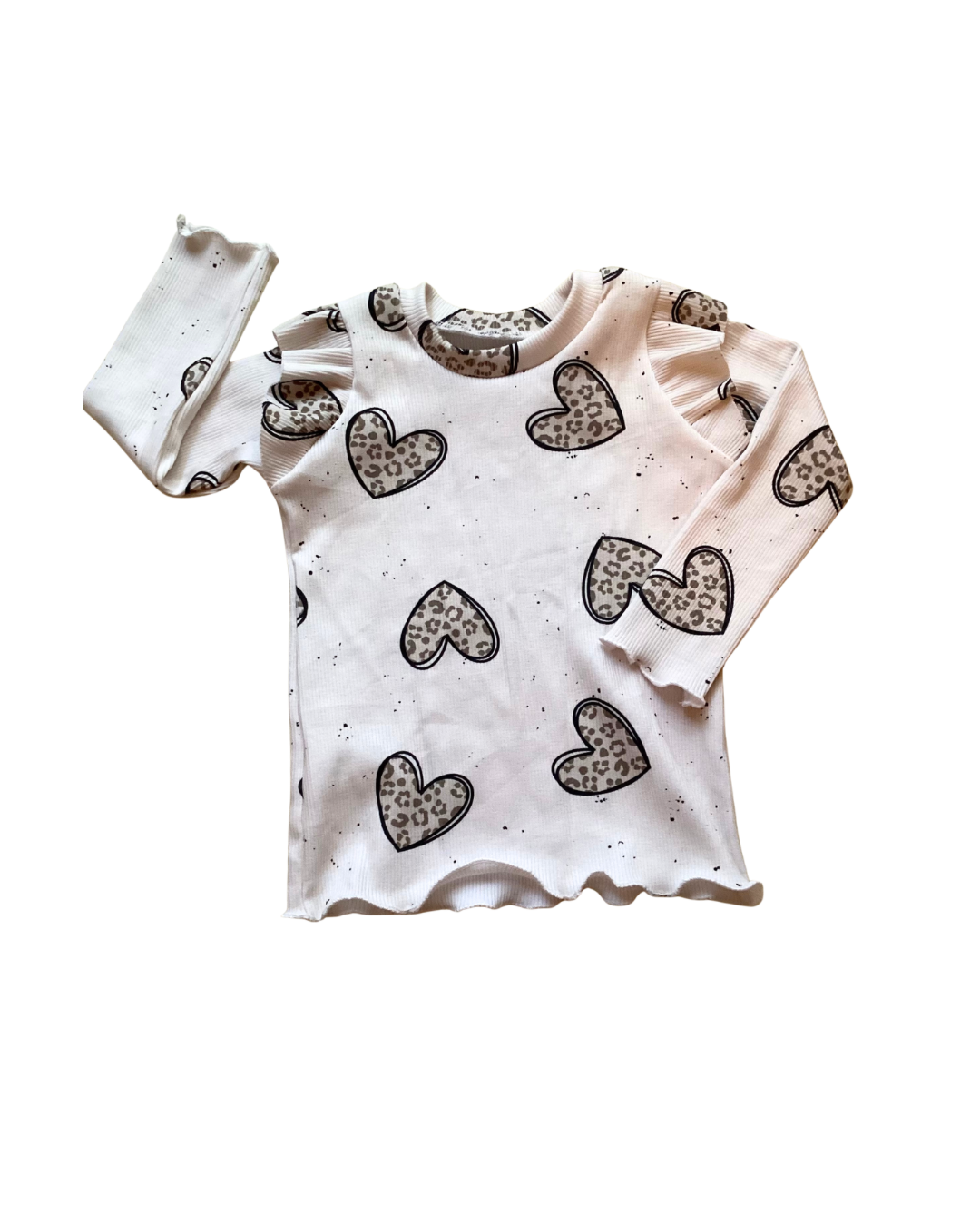 T-shirt côtelé Leo cœurs