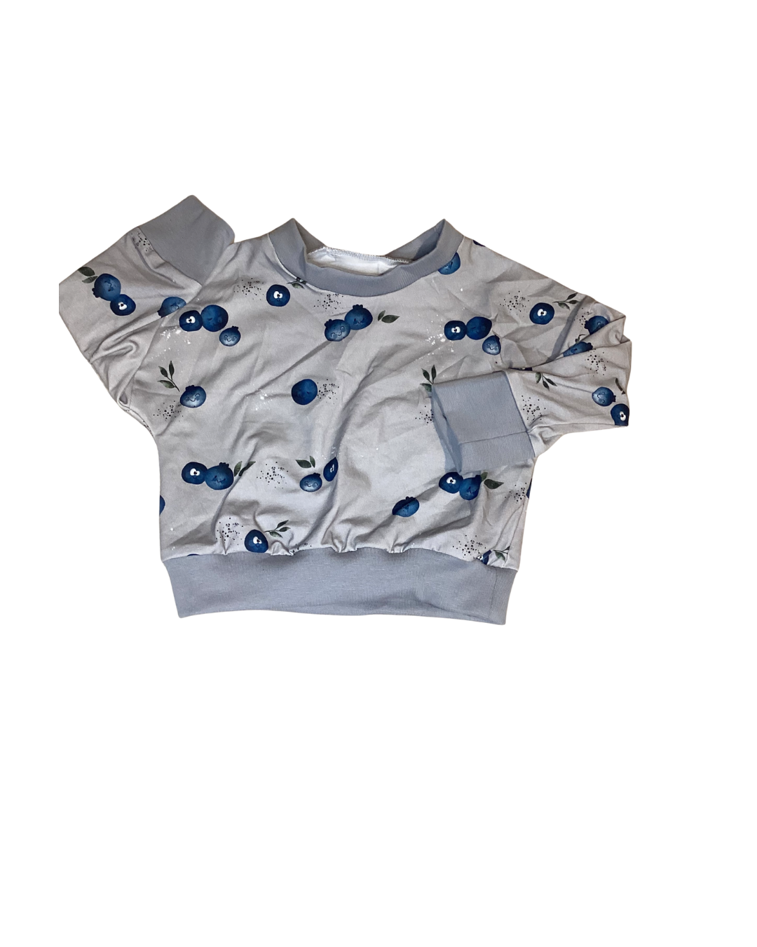 Oversize Pullover "Blaubeeren grau"