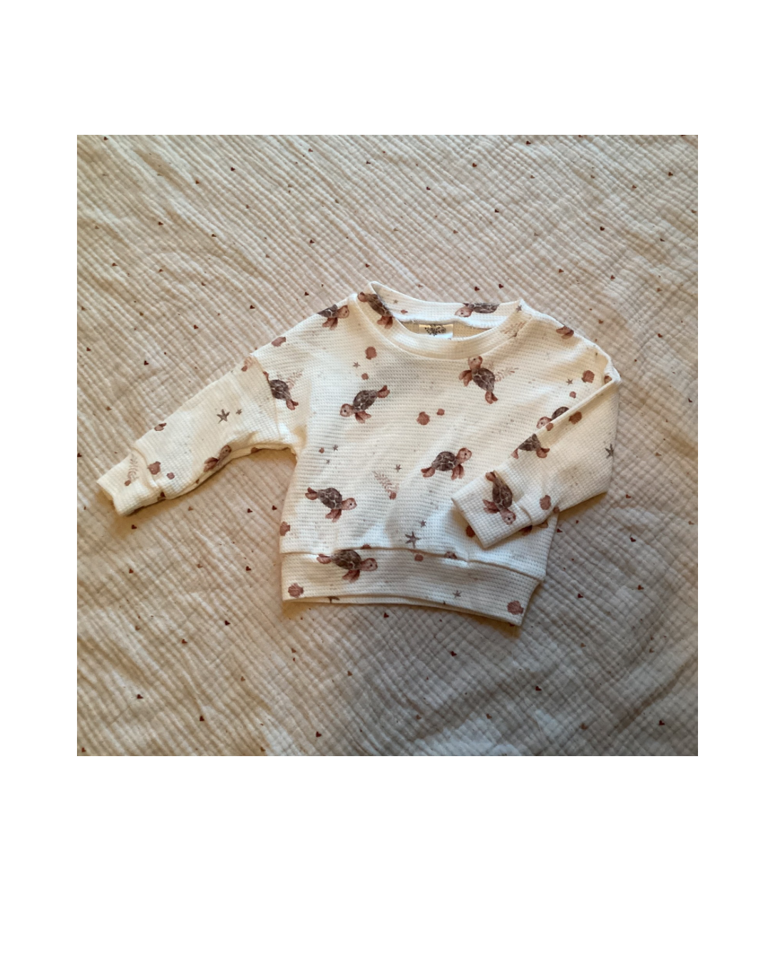 Oversize Pullover Schildkröte waffelstrick