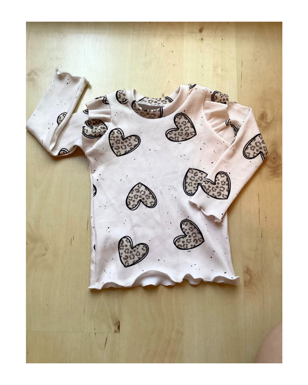 T-shirt côtelé Leo cœurs