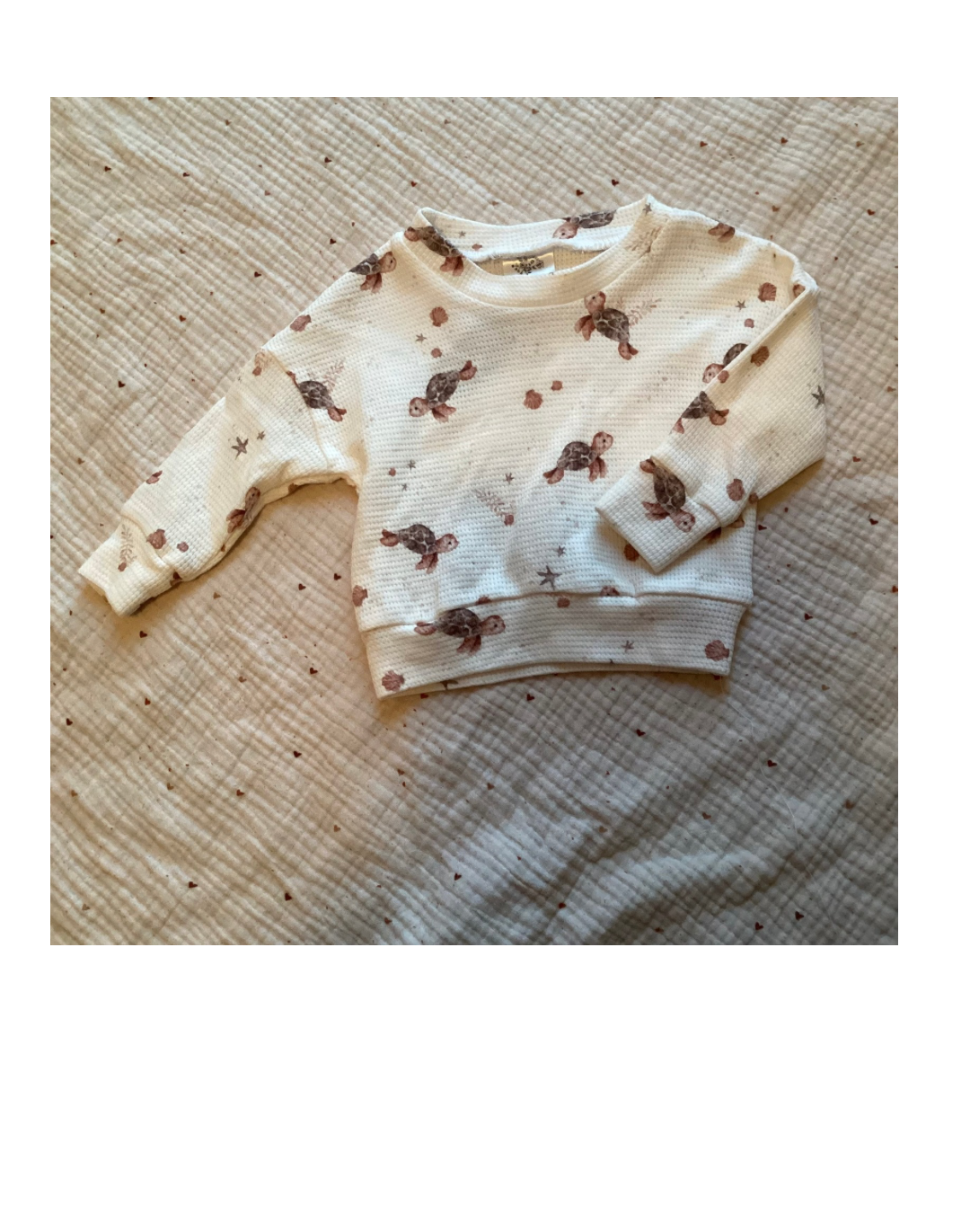 Oversize Pullover Schildkröte waffelstrick