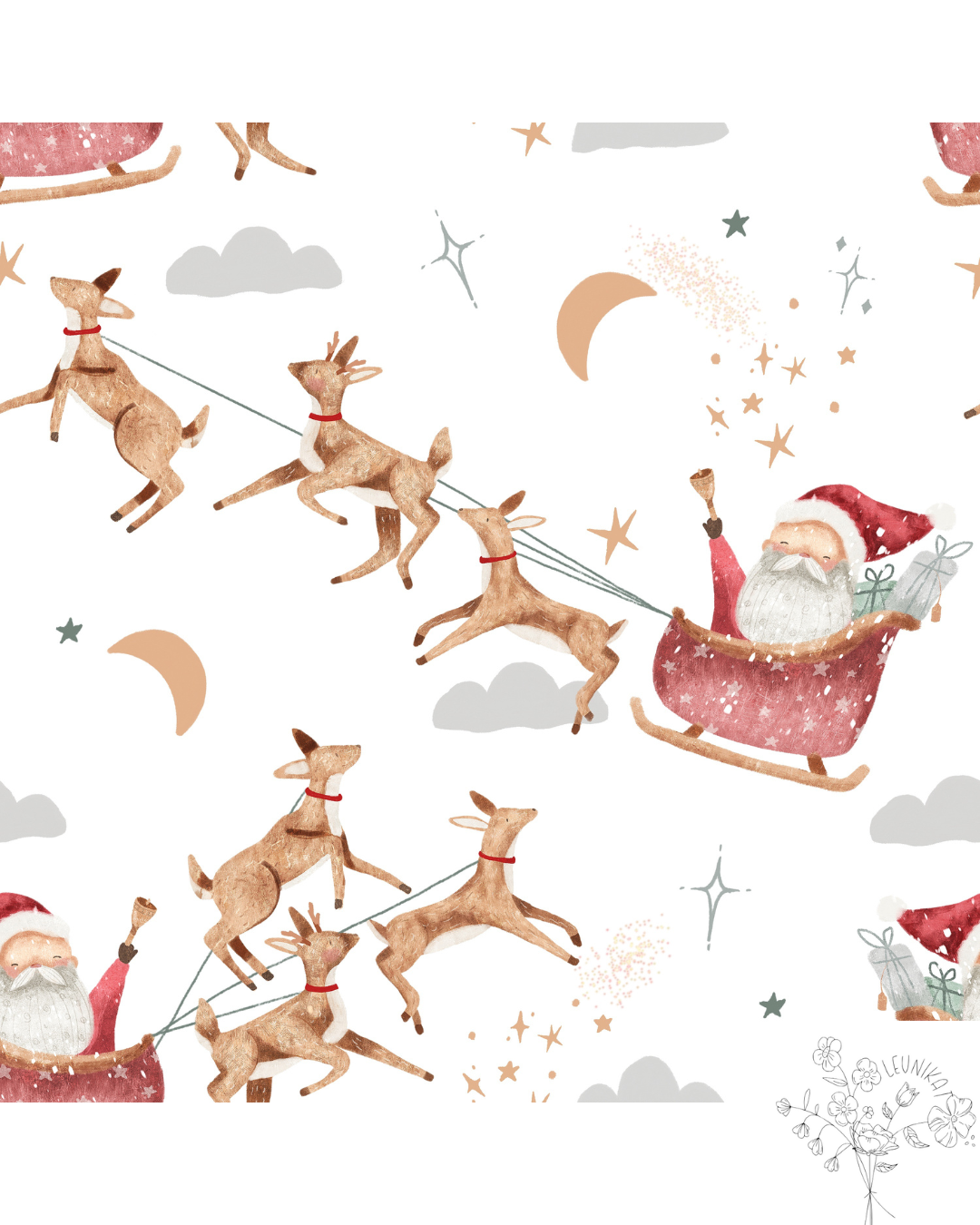 Weihnachtsmann im Schlitten