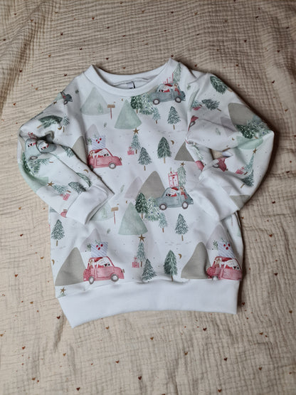 Oversize Pullover &quot;Weihnachtsauto&quot;