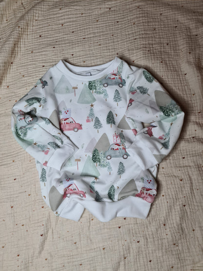 Oversize Pullover &quot;Weihnachtsauto&quot;