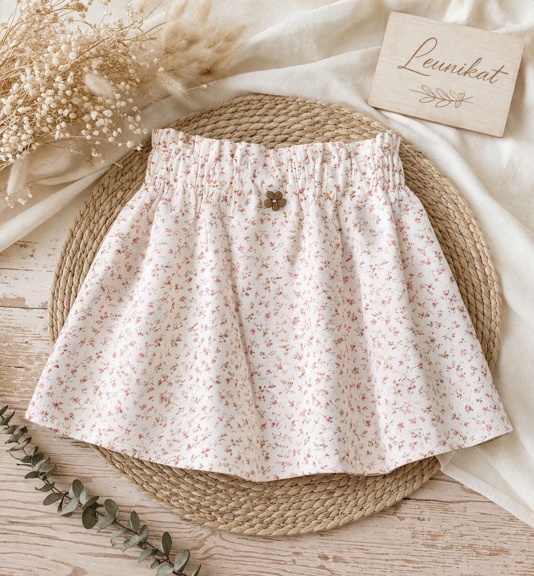 Paperbag Rock kleine Blumen