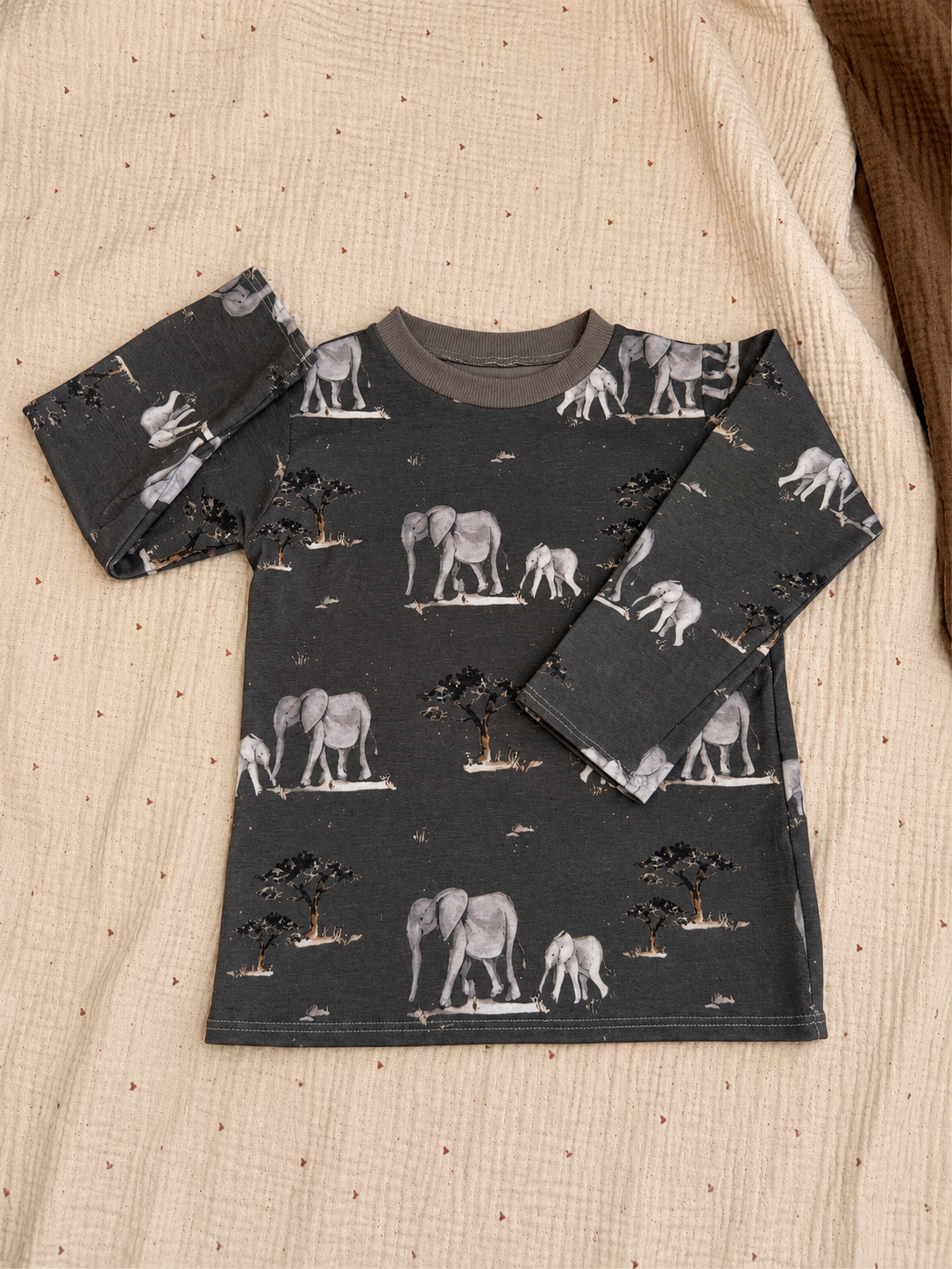 Langarmshirt Elefanten
