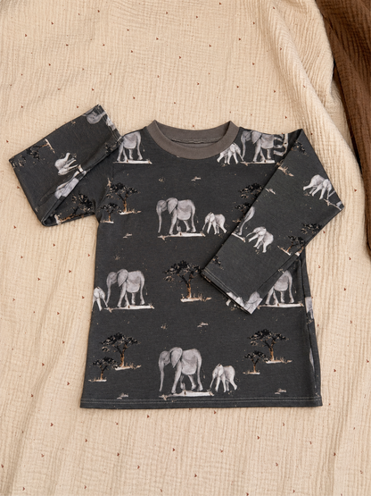 Langarmshirt Elefanten
