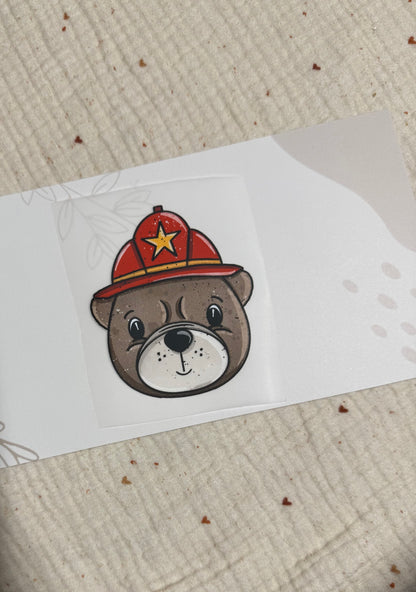 Bügelbild &quot;Bär Feuerwehr