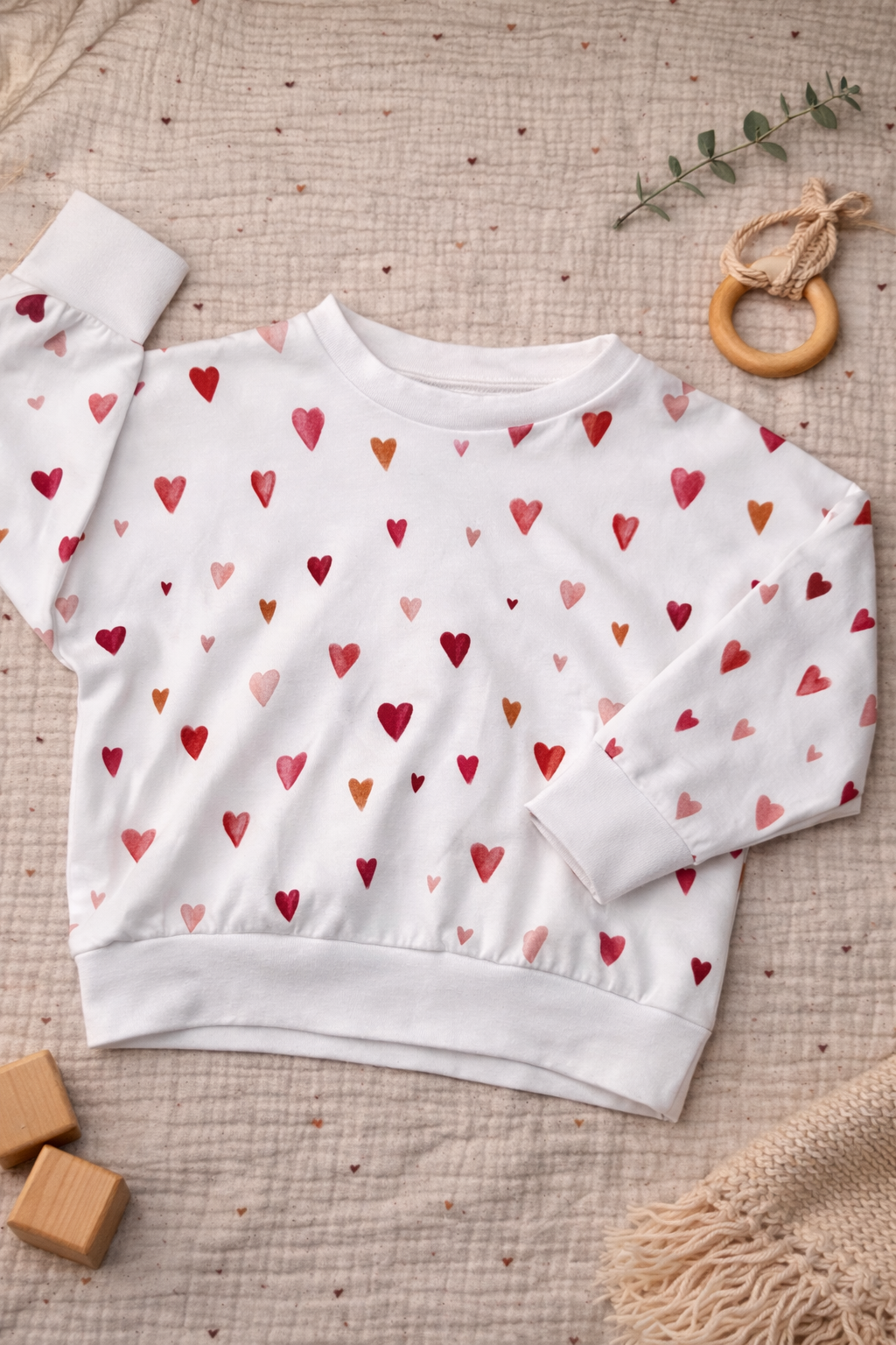 Pull oversize « Cœurs »