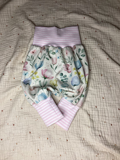 Pumphose Blumen rosa