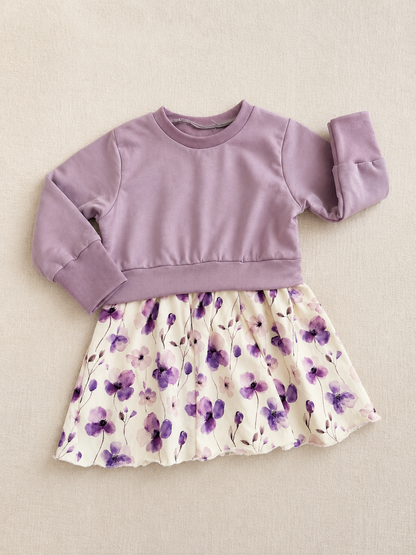 Girly Sweater Blumen flieder