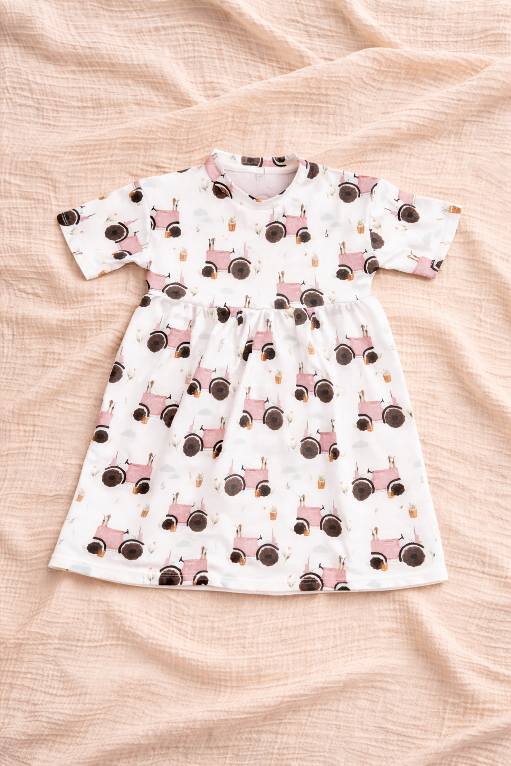Kleid Traktor rosa