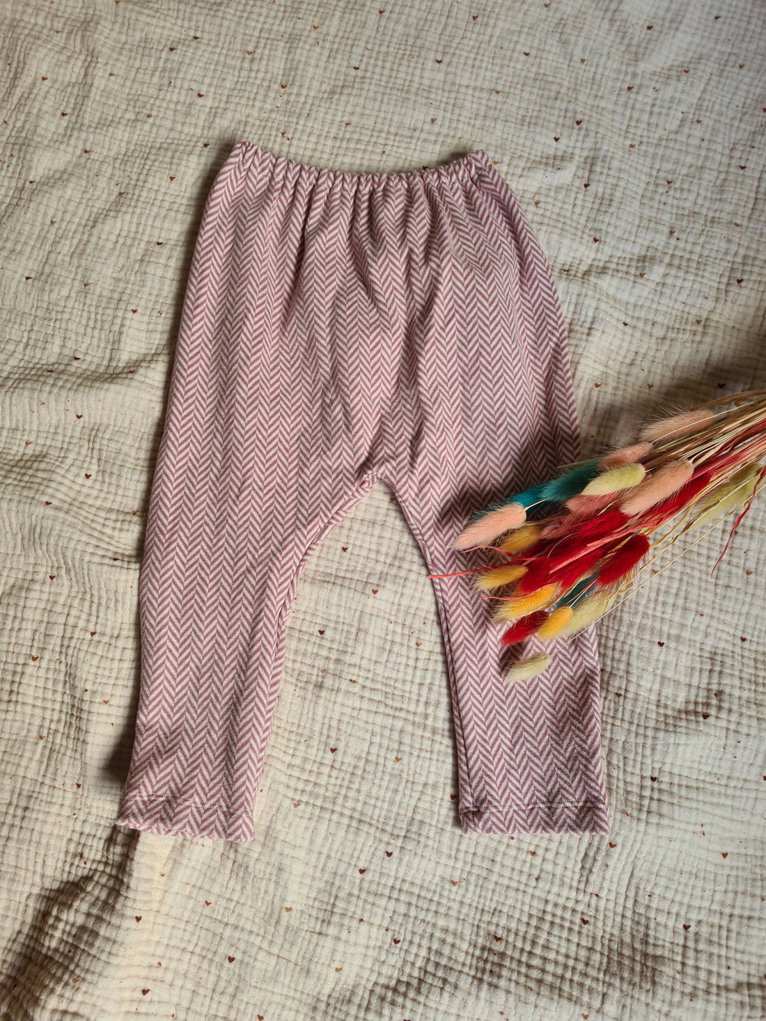 Leggings Rosa Fischgrät