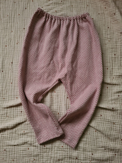 Leggings Rosa Fischgrät