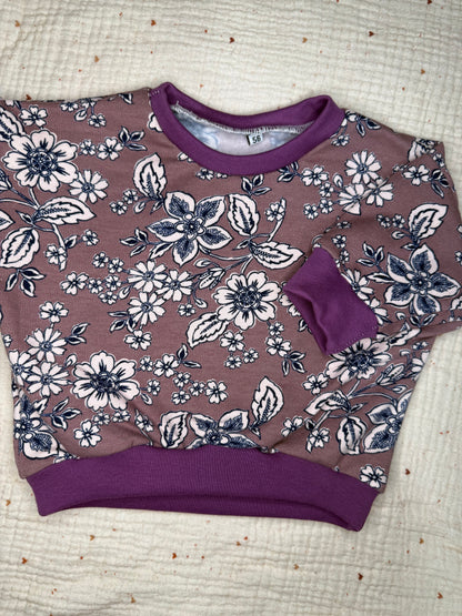 Oversize Sweater Vintage Flower