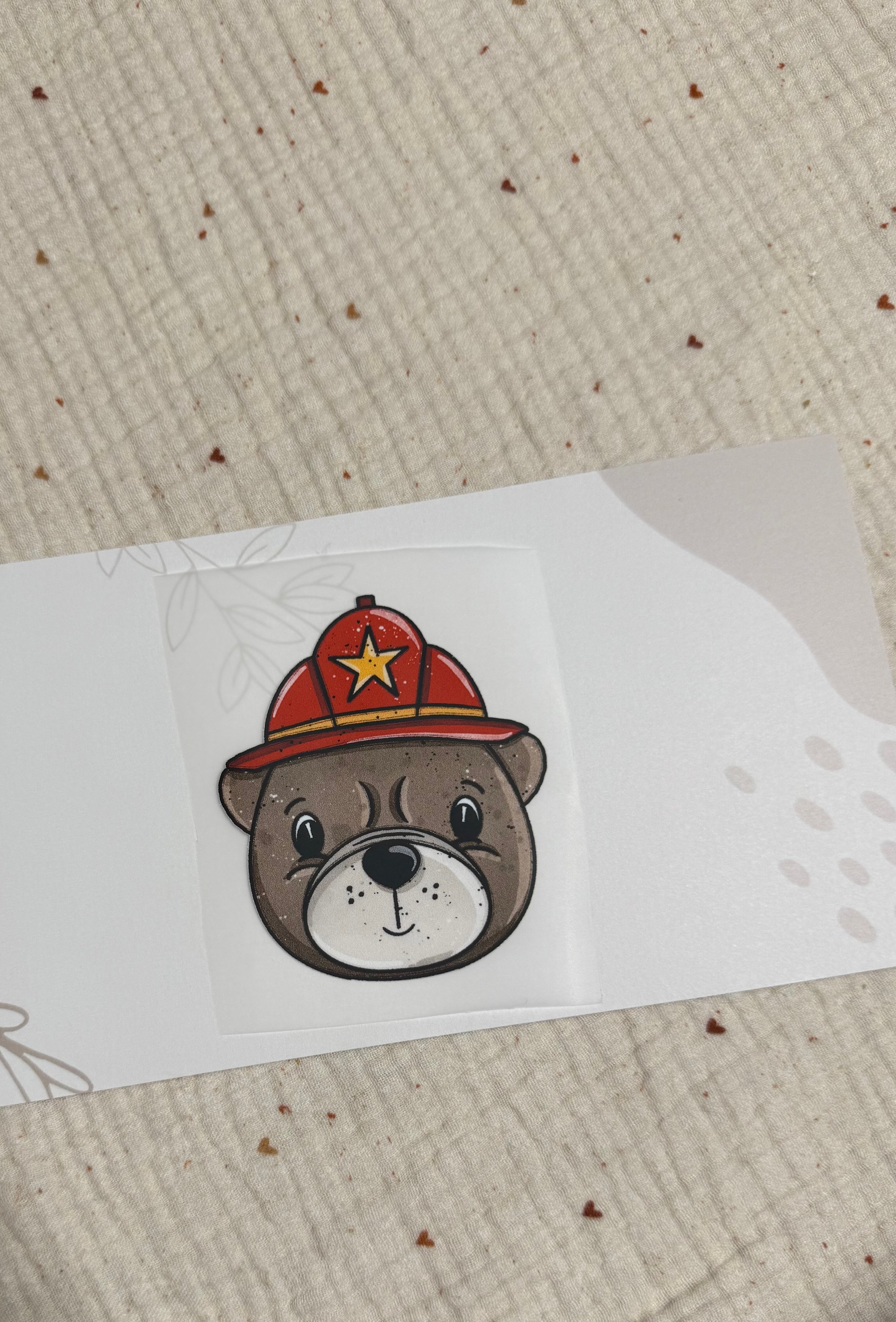 Bügelbild &quot;Bär Feuerwehr