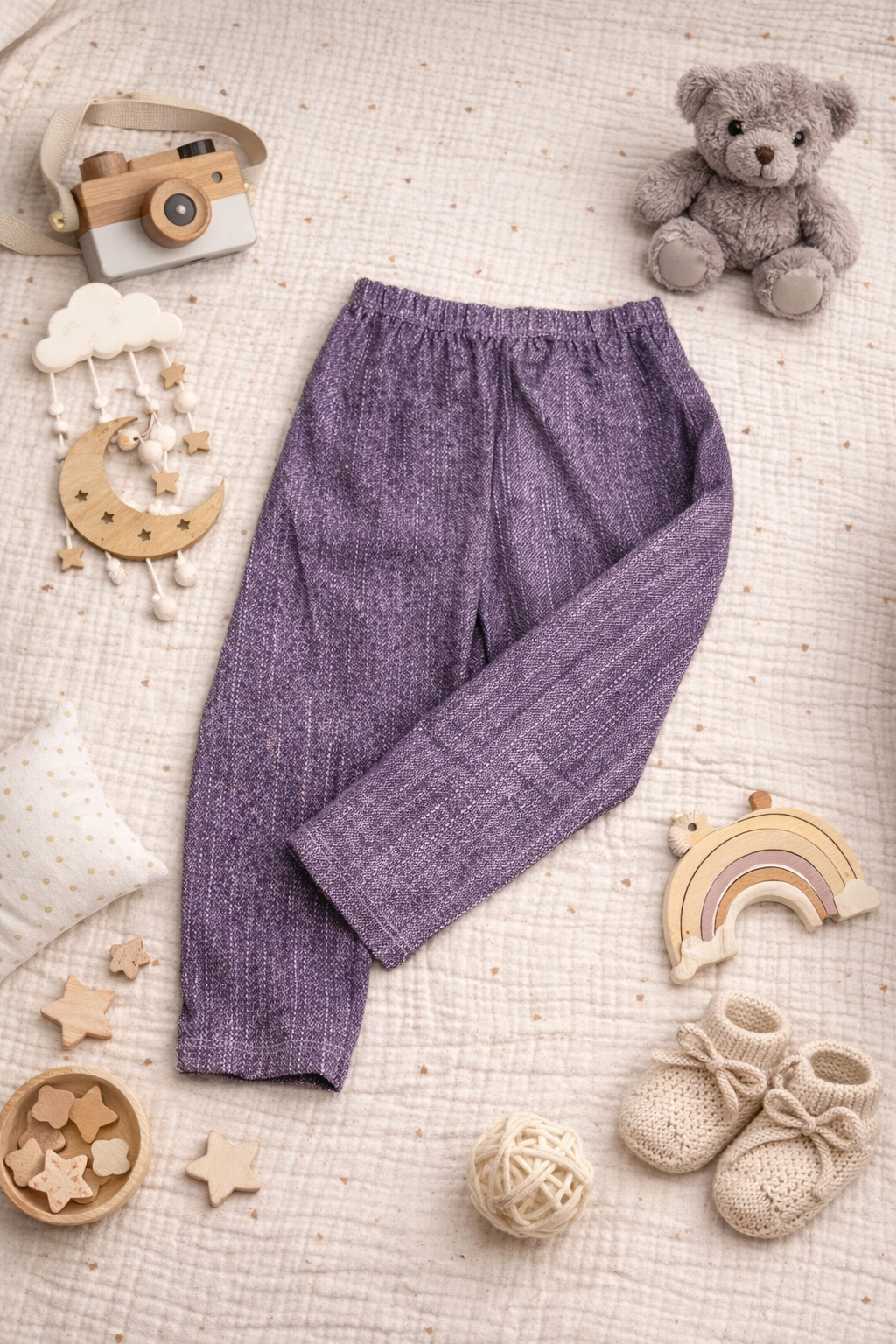 Leggings violettes aspect jean