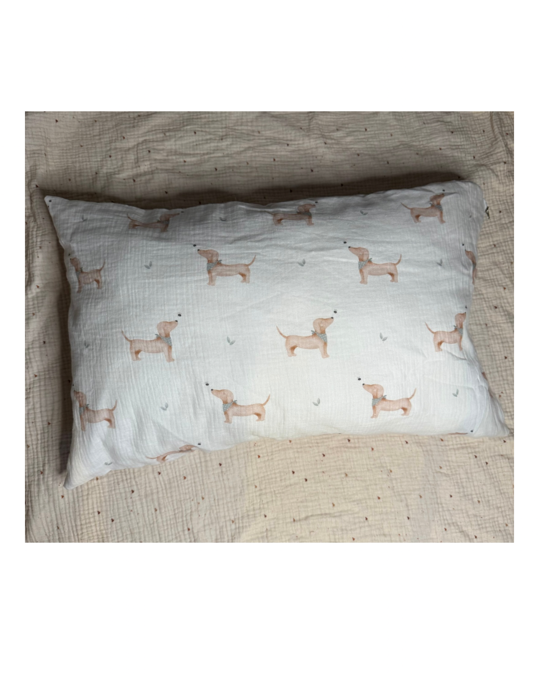 Kopfkissenbezug Hund und Biene