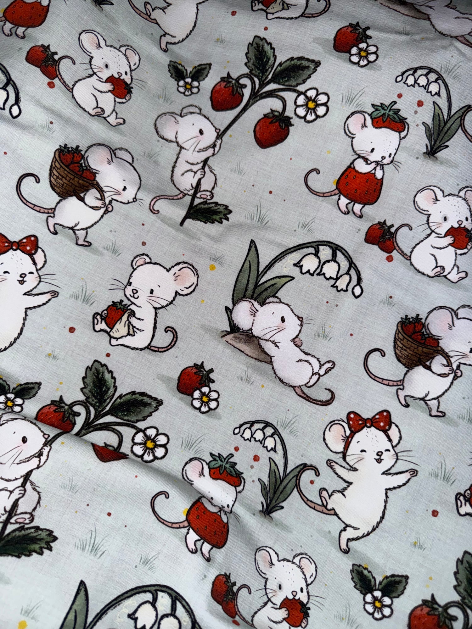 Souris aux fraises