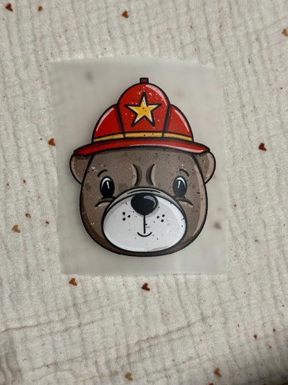 Bügelbild &quot;Bär Feuerwehr