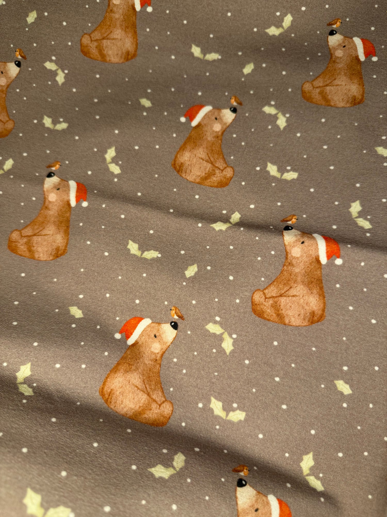 Stoff Weihnachtsbär