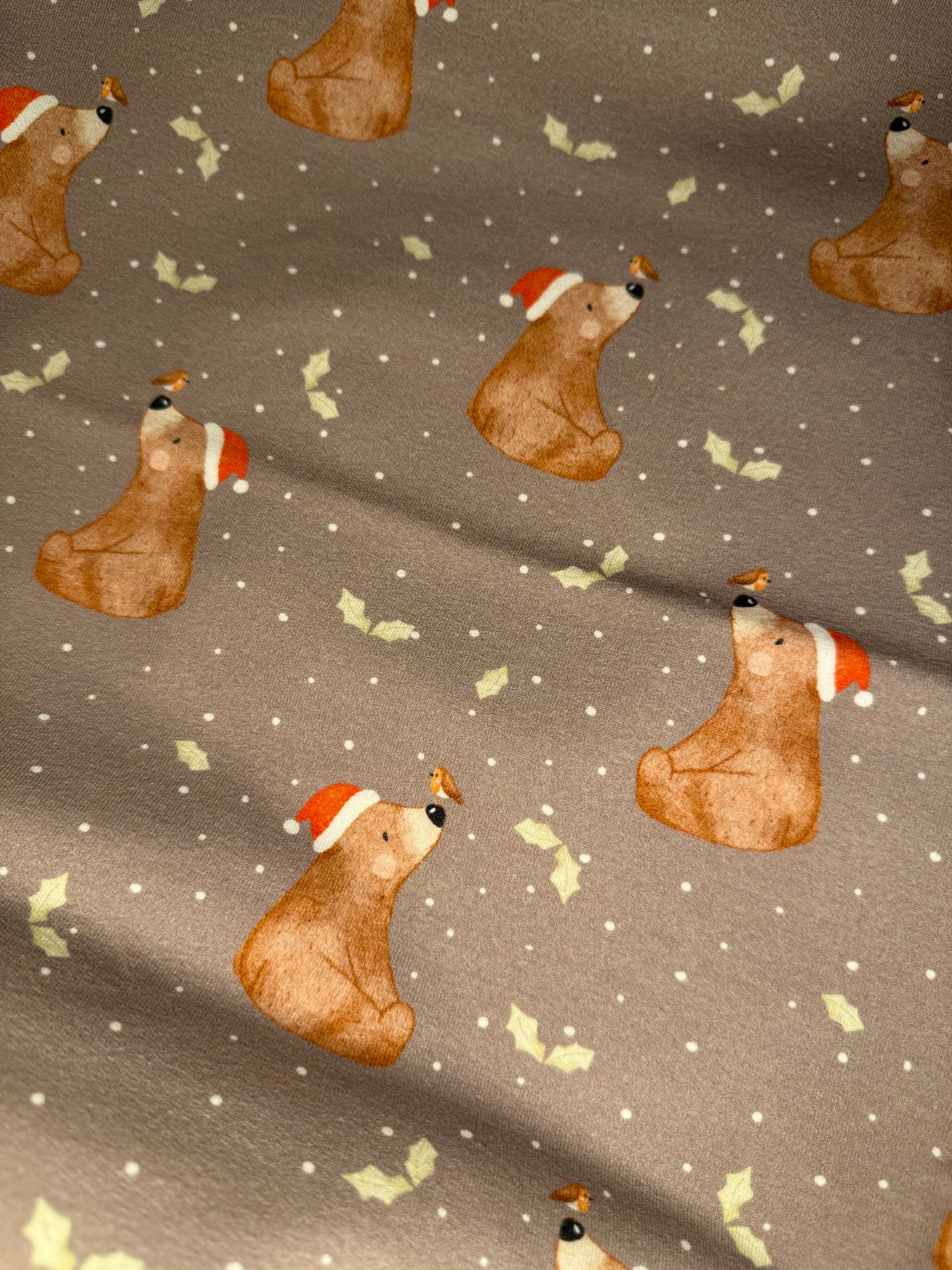 Stoff Weihnachtsbär