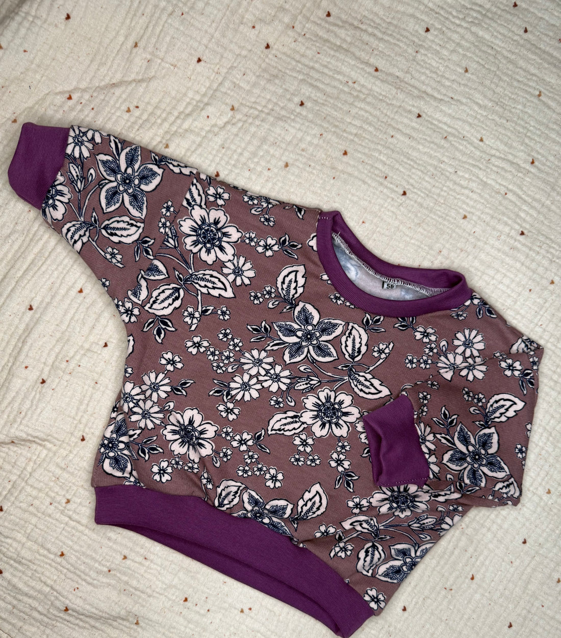 Oversize Sweater Vintage Flower